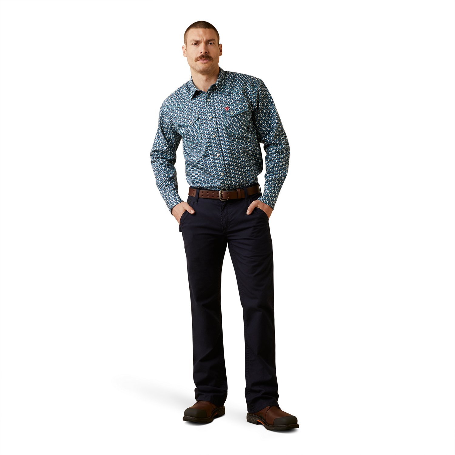 Ariat Men's FR Earp Retro Fit Snap Work Shirt - view number 5