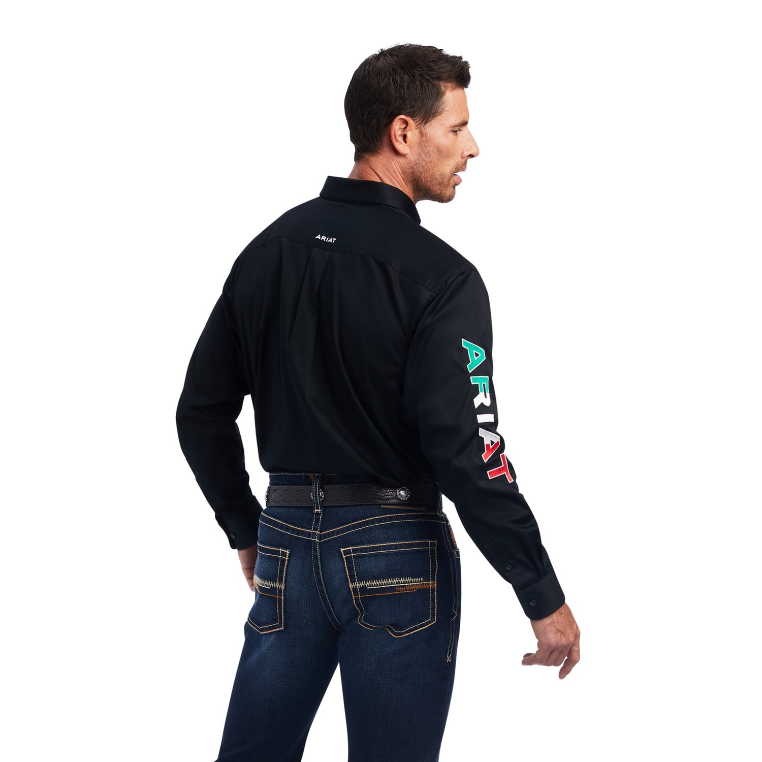 Ariat Men's Mexico Team Logo Twill Classic Fit Shirt - view number 3