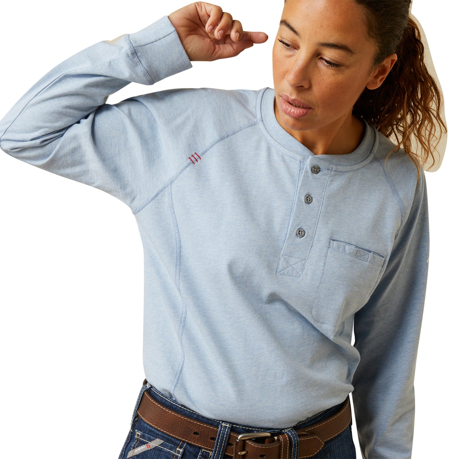 Ariat Women's Air Long Sleeve Henley Shirt                                                                                       - view number 3