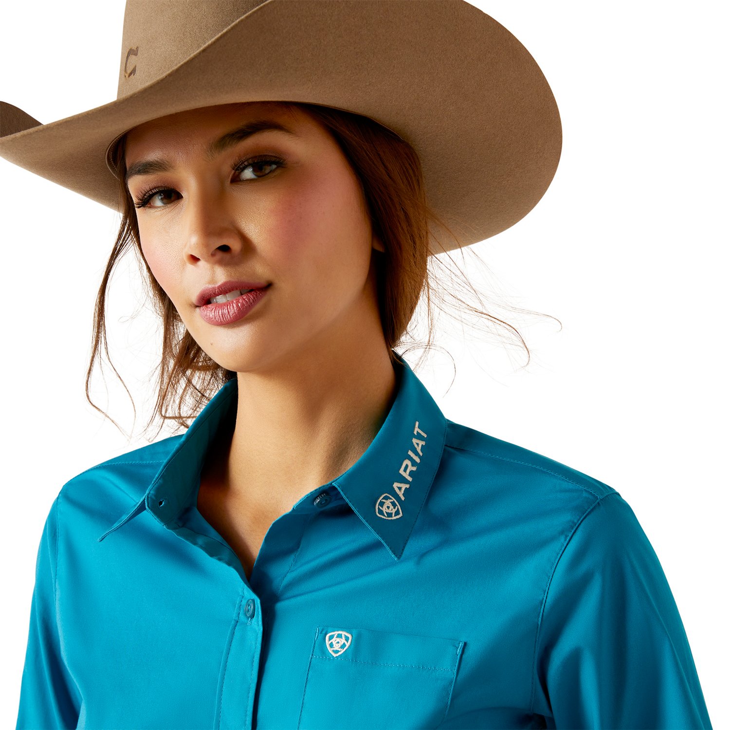 Ariat Women's Wrinkle Resist Team Kirby Stretch Long Sleeve Shirt - view number 4