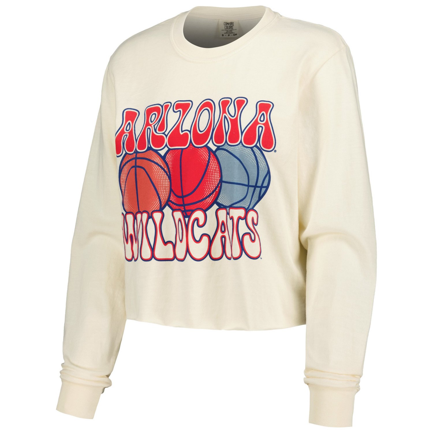 Arizona Wildcats Comfort Colors Basketball Cropped Long Sleeve T-Shirt - view number 2