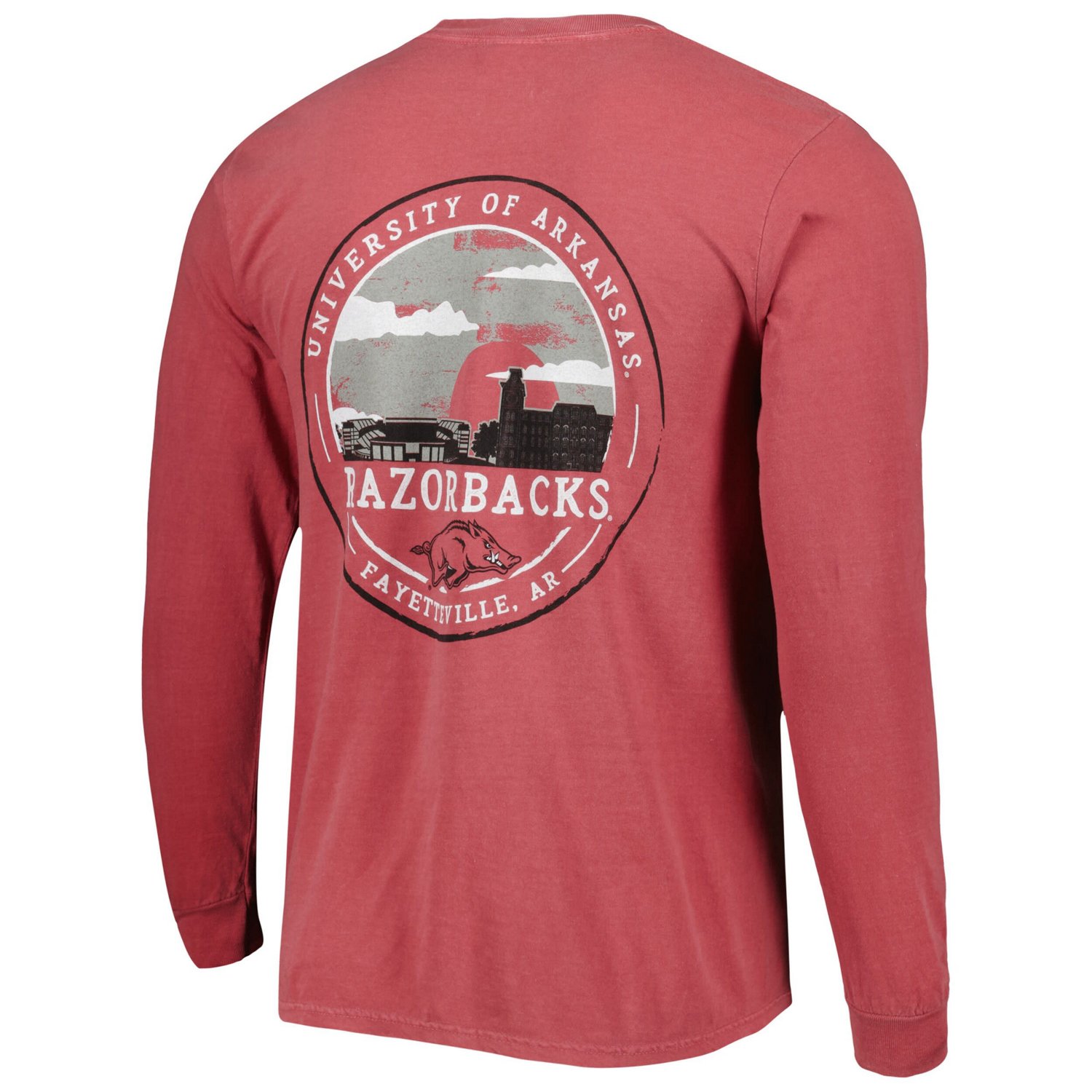 Arkansas Razorbacks Circle Campus Scene Long Sleeve T-Shirt - view number 3