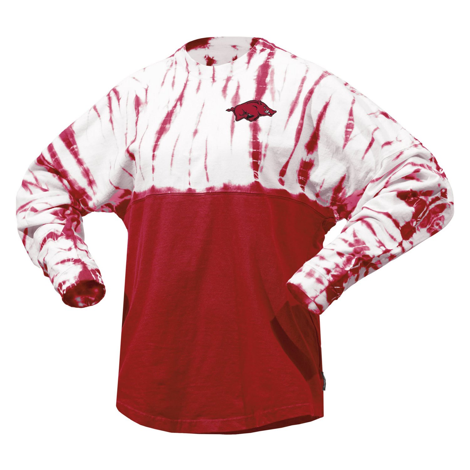 Arkansas Razorbacks Tie-Dye Long Sleeve Jersey T-Shirt - view number 2