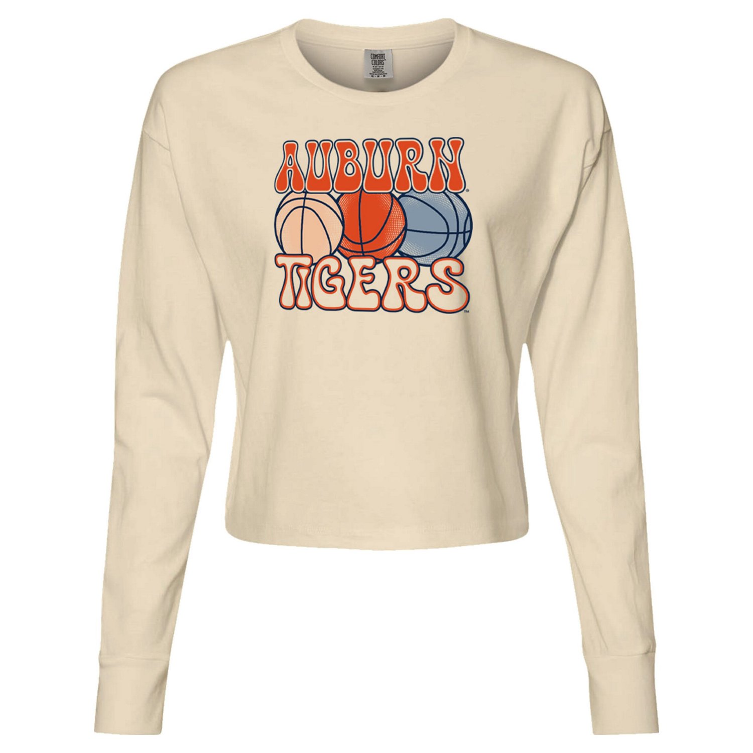 Auburn Tigers Comfort Colors Basketball Cropped Long Sleeve T-Shirt                                                              - view number 2