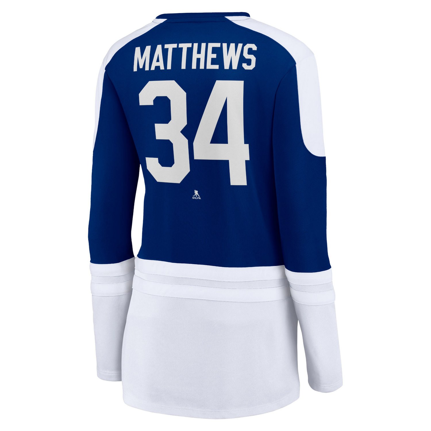Auston Matthews /White Toronto Maple Leafs Power Player Long Sleeve Notch Neck T-Shirt                                           - view number 3