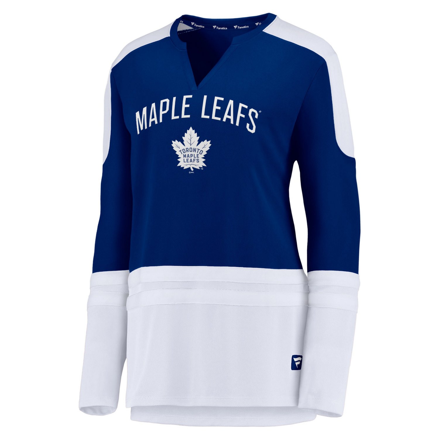 Auston Matthews /White Toronto Maple Leafs Power Player Long Sleeve Notch Neck T-Shirt                                           - view number 2