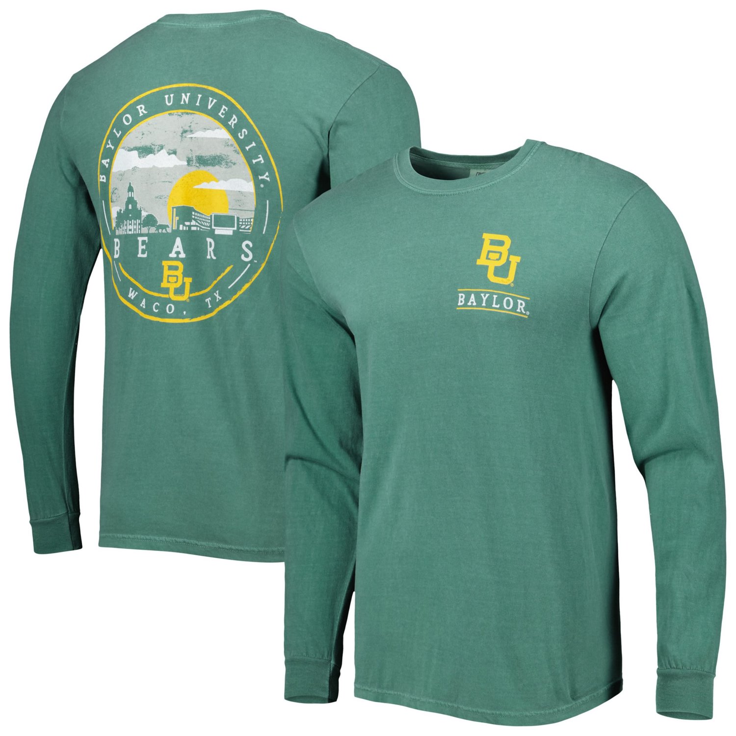 Baylor Bears Circle Campus Scene Long Sleeve T-Shirt                                                                             - view number 1