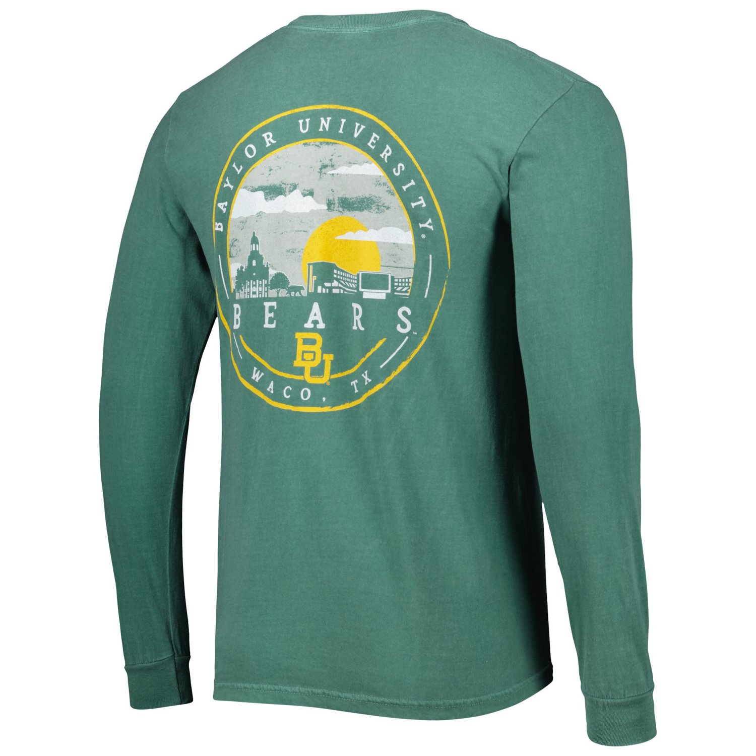 Baylor Bears Circle Campus Scene Long Sleeve T-Shirt                                                                             - view number 3