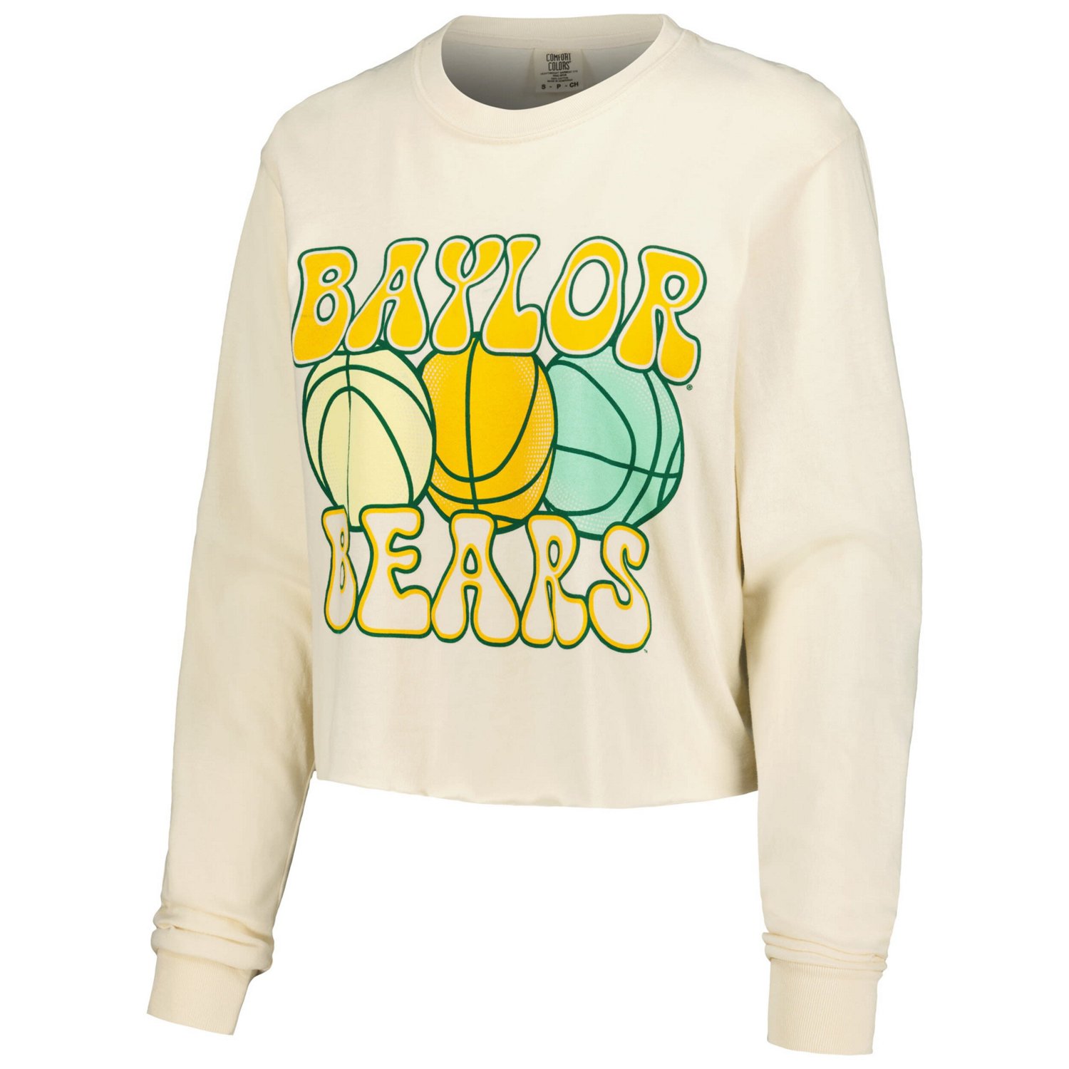 Baylor Bears Comfort Colors Basketball Cropped Long Sleeve T-Shirt - view number 2
