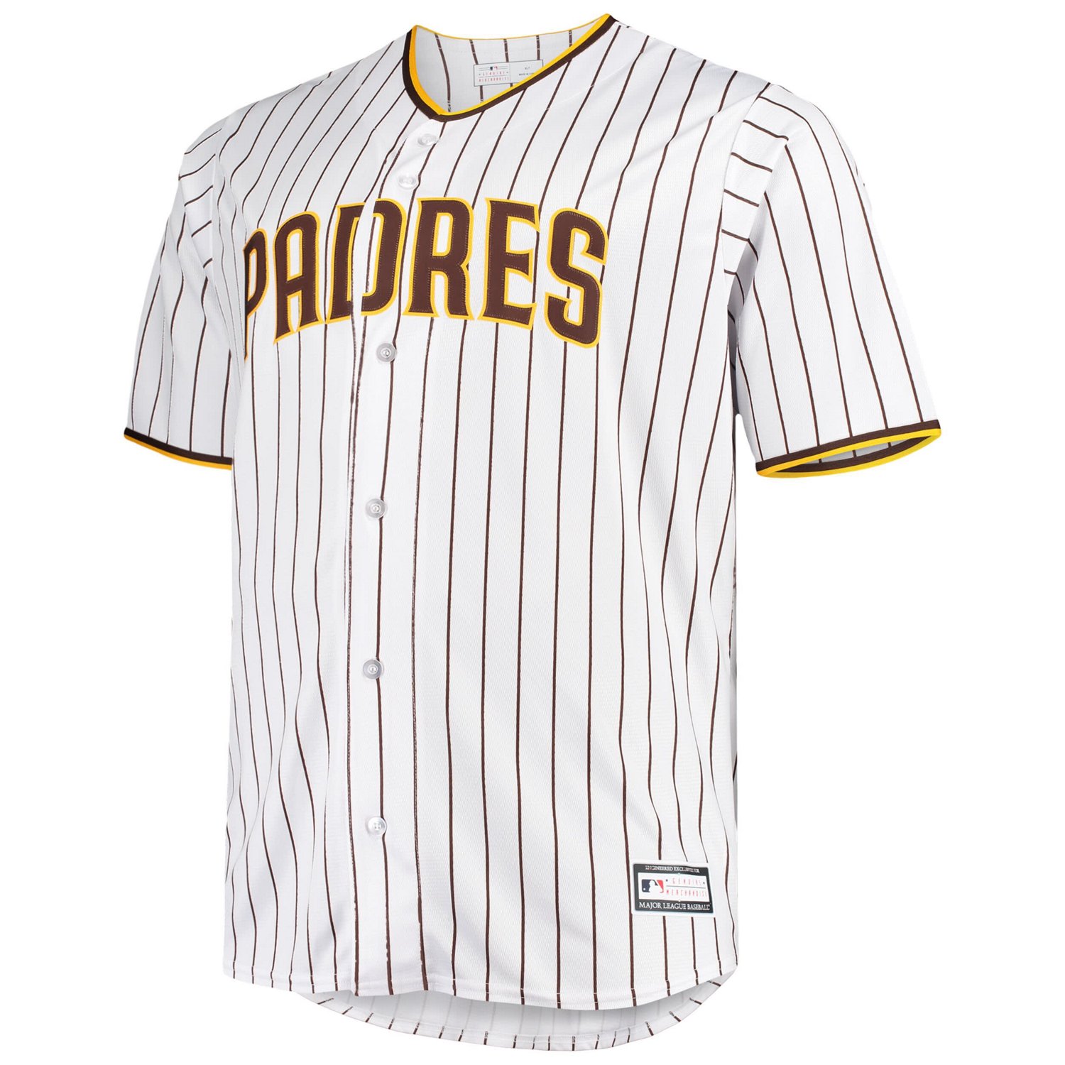 Brown San Diego Padres Big  Tall Home Replica Team Jersey - view number 2