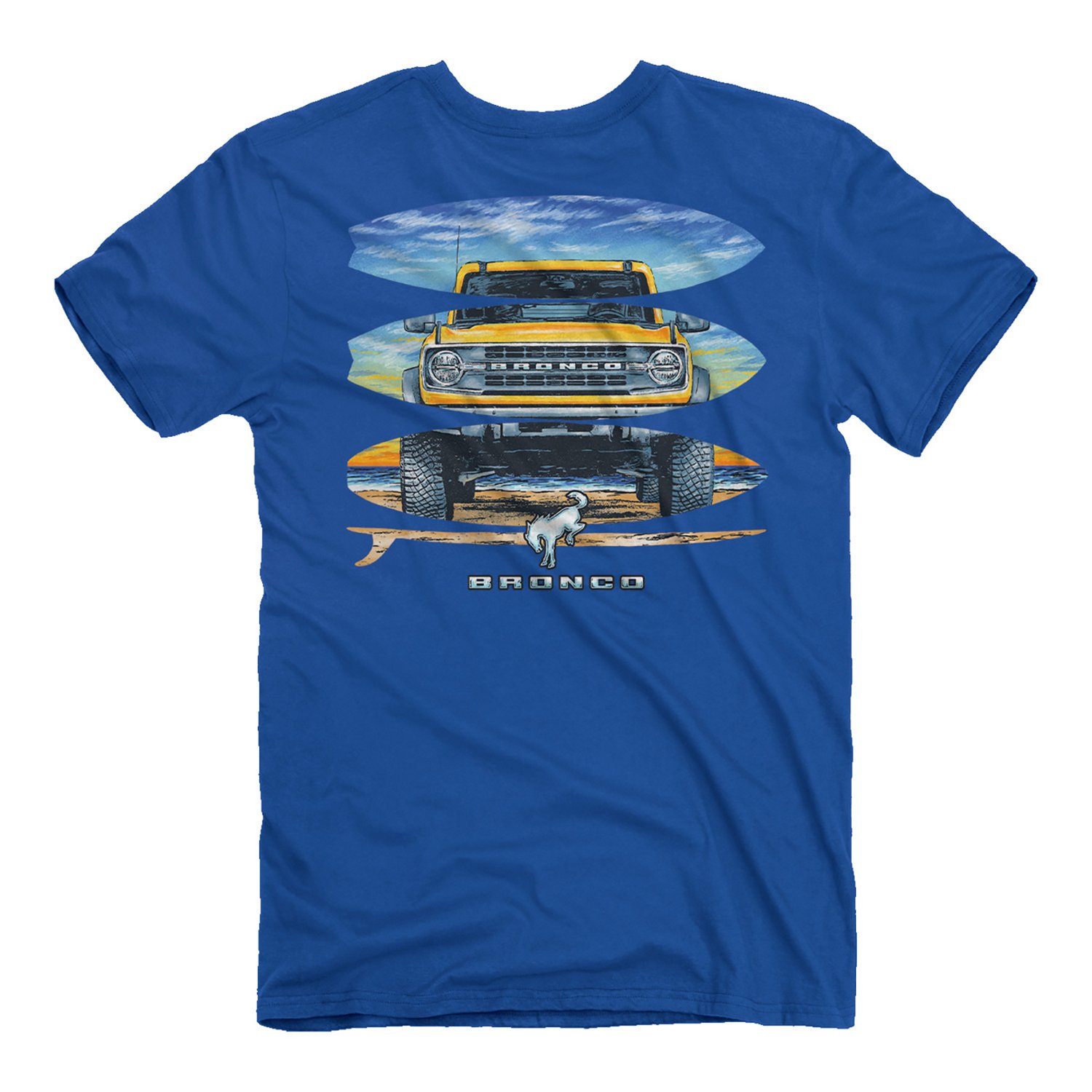 Buck Wear Ford Bronco Surf Board Short Sleeve T-shirt