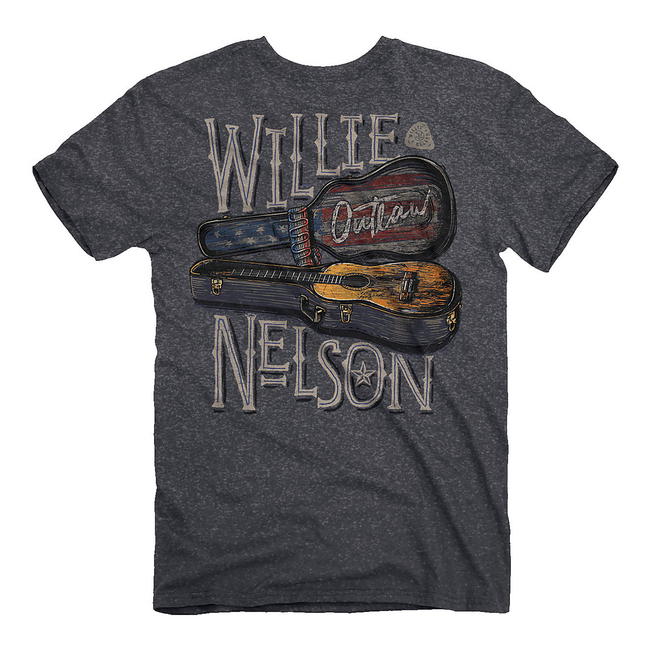 Buck Wear Willie Nelson Outlaw Guitar Short Sleeve T-shirt                                                                       - view number 1