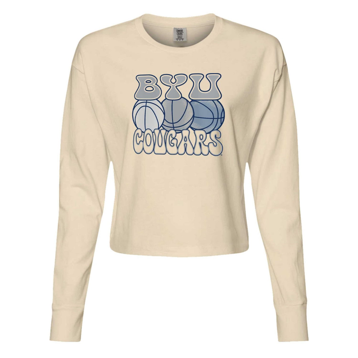 BYU Cougars Comfort Colors Basketball Cropped Long Sleeve T-Shirt - view number 2