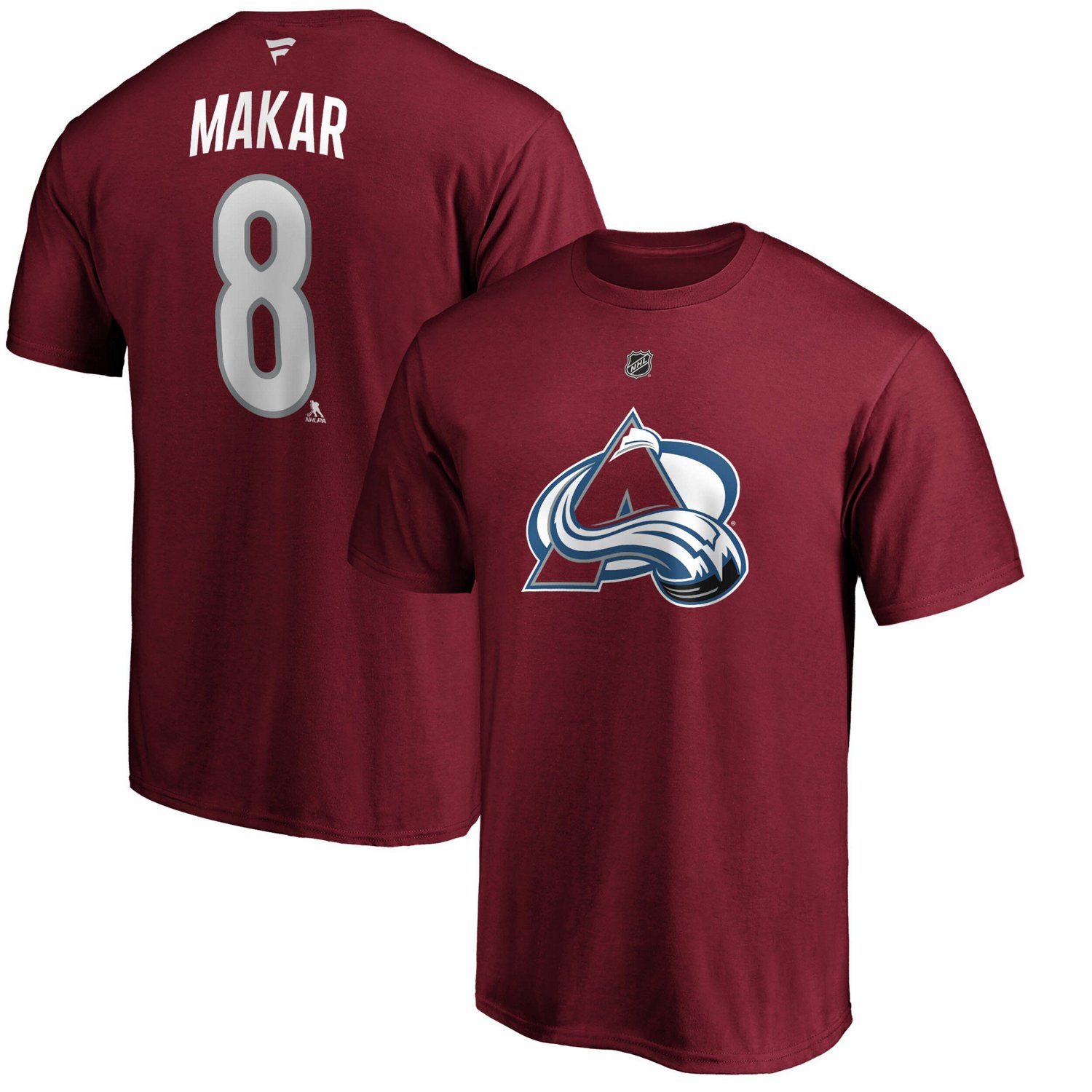 Cale Makar Colorado Avalanche Authentic Stack Player Name  Number T-Shirt