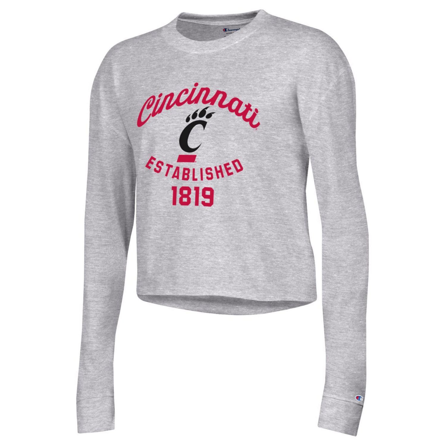 Champion Cincinnati Bearcats Boyfriend Cropped Long Sleeve T-Shirt                                                               - view number 2