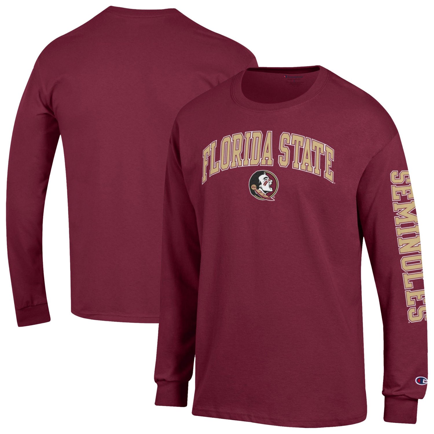 Champion Florida State Seminoles Arch Over Logo 2-Hit Long Sleeve T-Shirt - view number 1