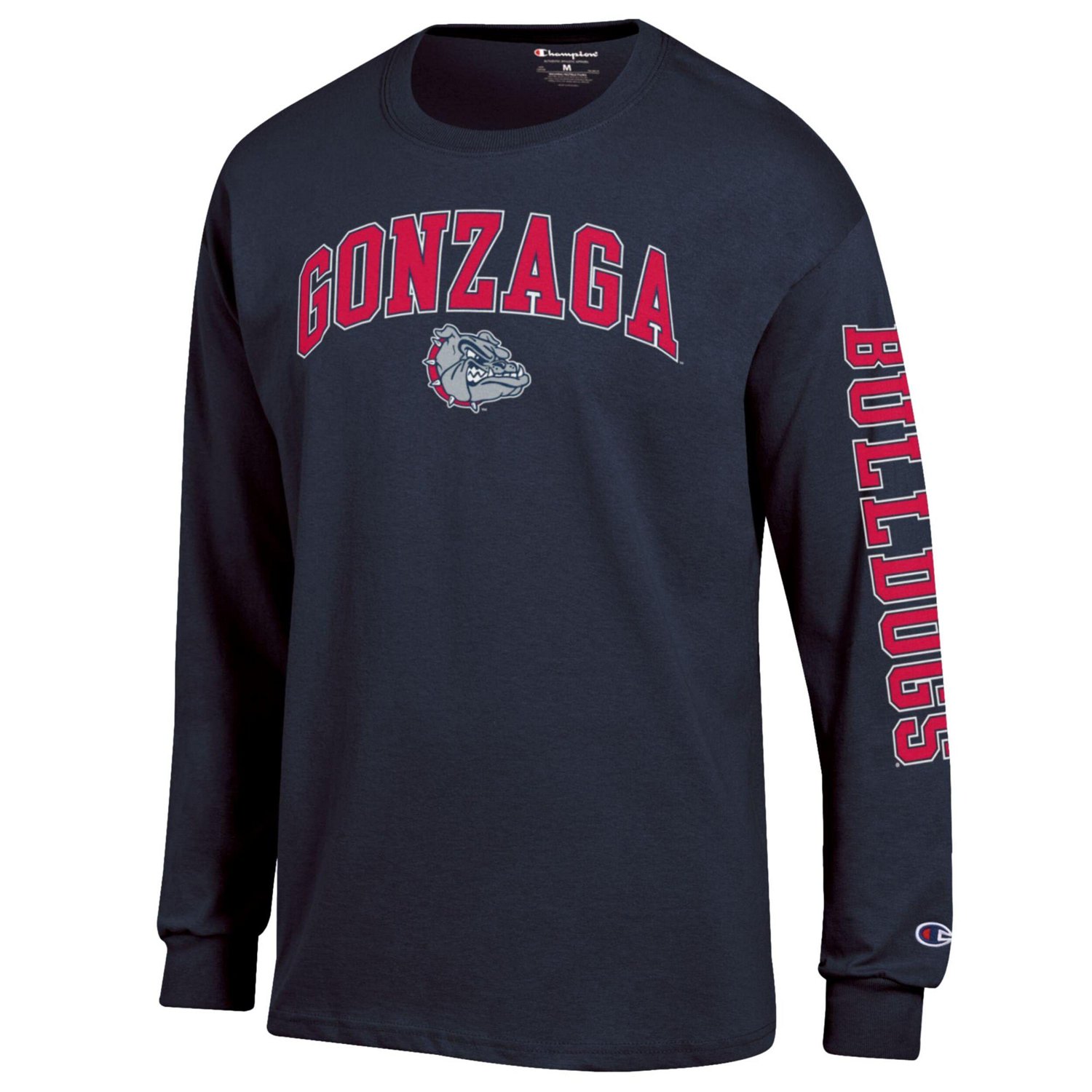 Champion Gonzaga Bulldogs Arch Over Logo 2-Hit Long Sleeve T-Shirt - view number 2
