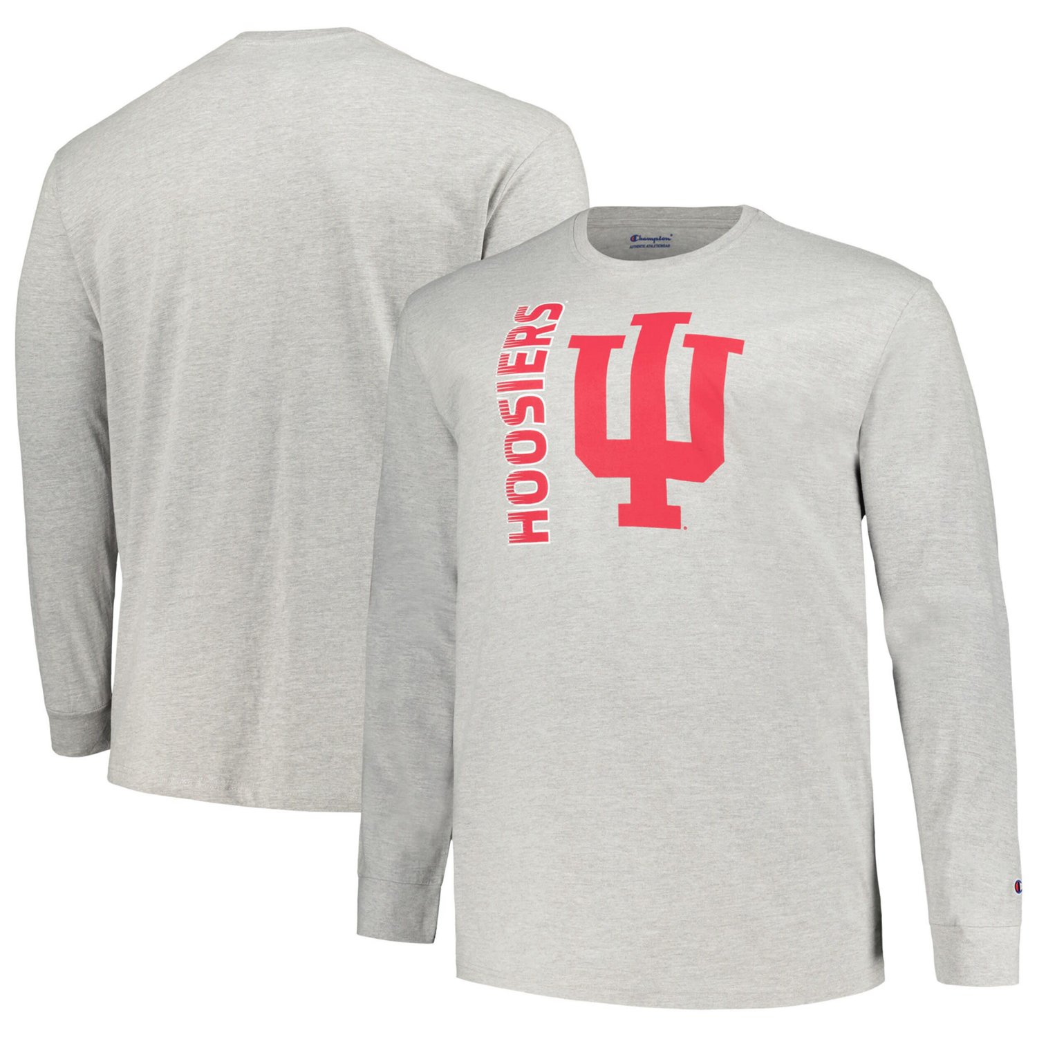 Champion Indiana Hoosiers Big  Tall Mascot Long Sleeve T-Shirt