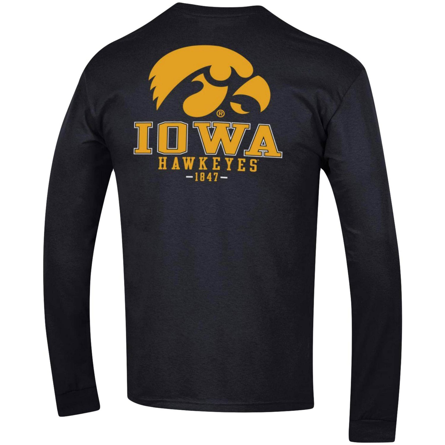 Champion Iowa Hawkeyes Team Stack Long Sleeve T-Shirt - view number 3