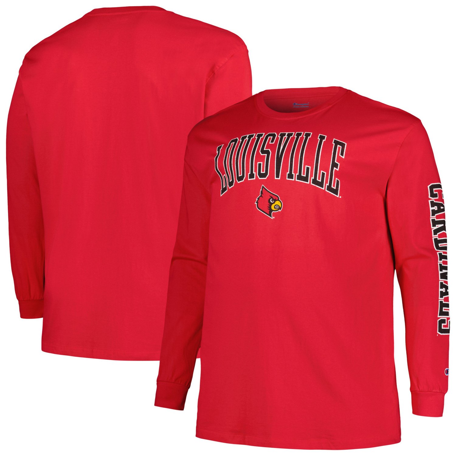 Champion Louisville Cardinals Big  Tall 2-Hit Long Sleeve T-Shirt