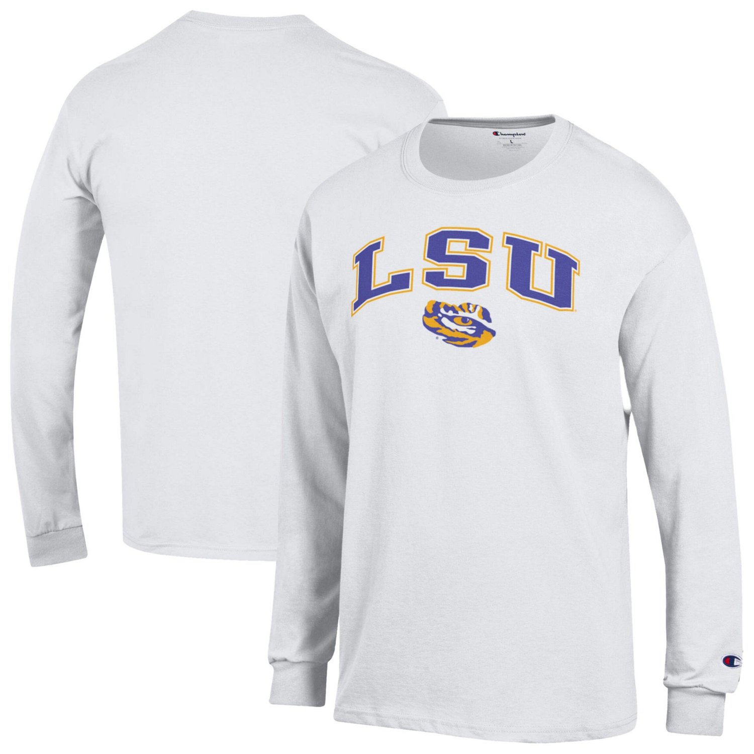 Champion LSU Tigers Arch Over Logo Long Sleeve T-Shirt