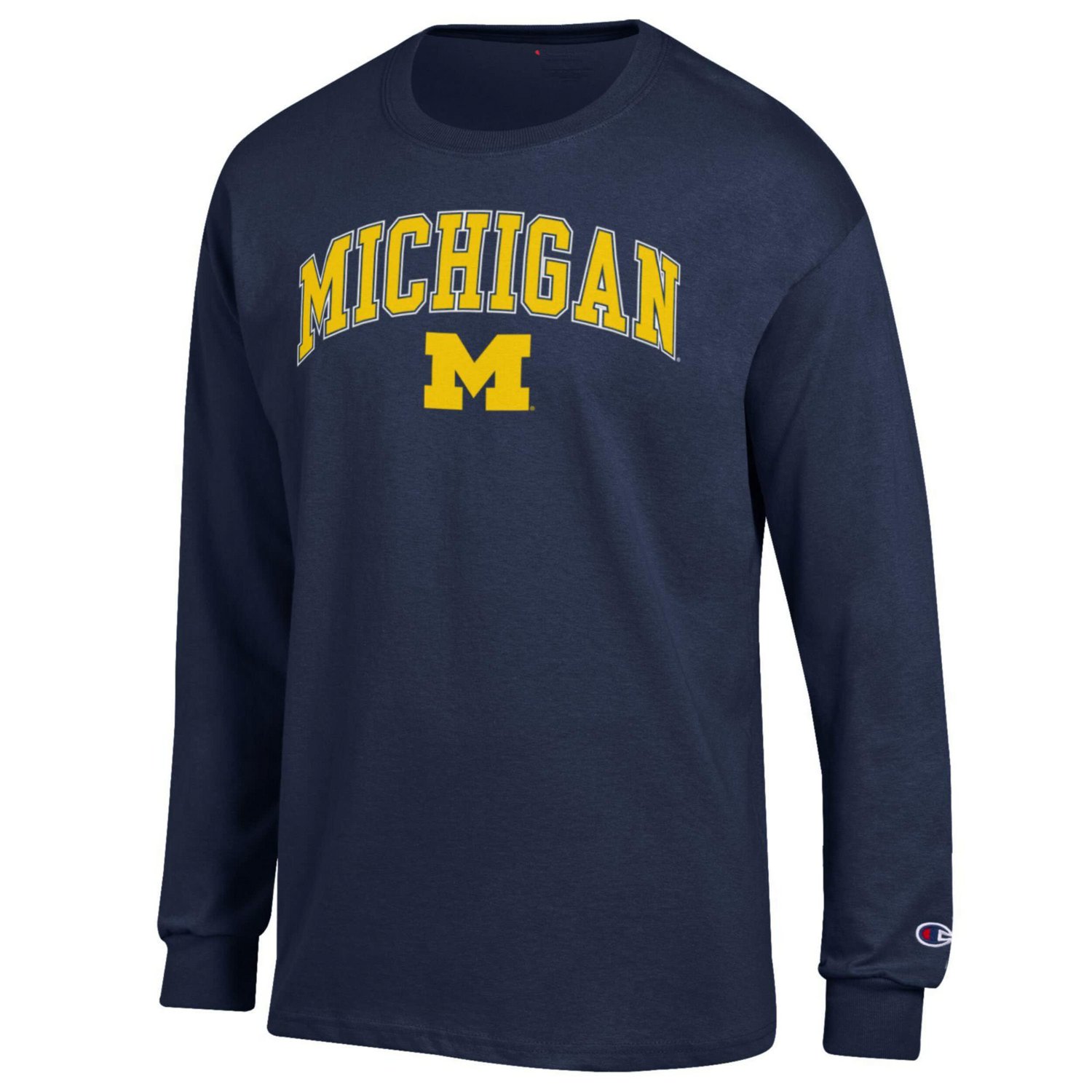 Champion Michigan Wolverines Arch Over Logo Long Sleeve T-Shirt - view number 2