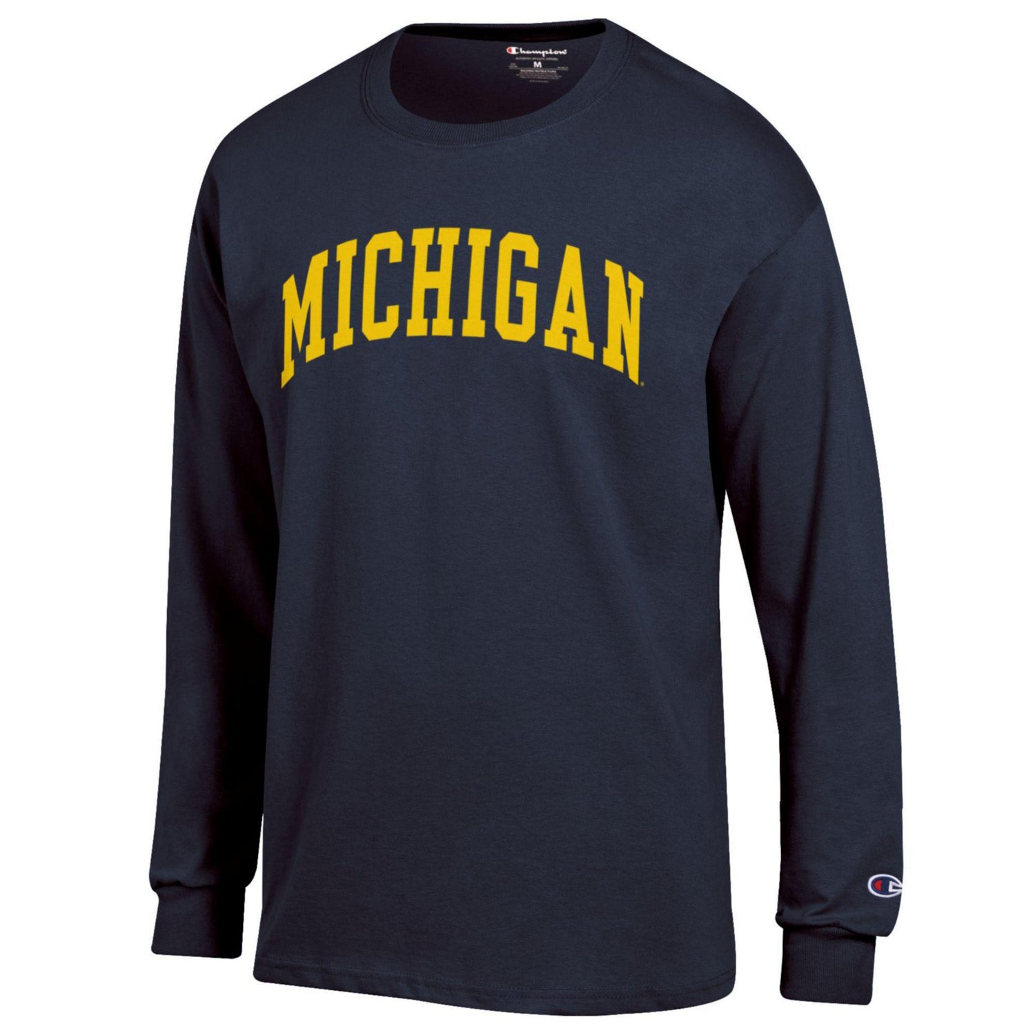 Champion Michigan Wolverines Basic Arch Long Sleeve T-Shirt - view number 2