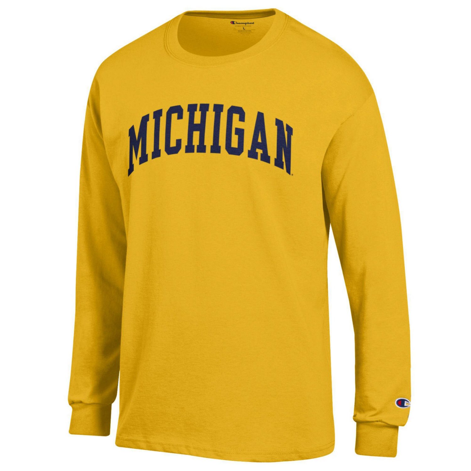 Champion Michigan Wolverines Basic Arch Long Sleeve T-Shirt - view number 2