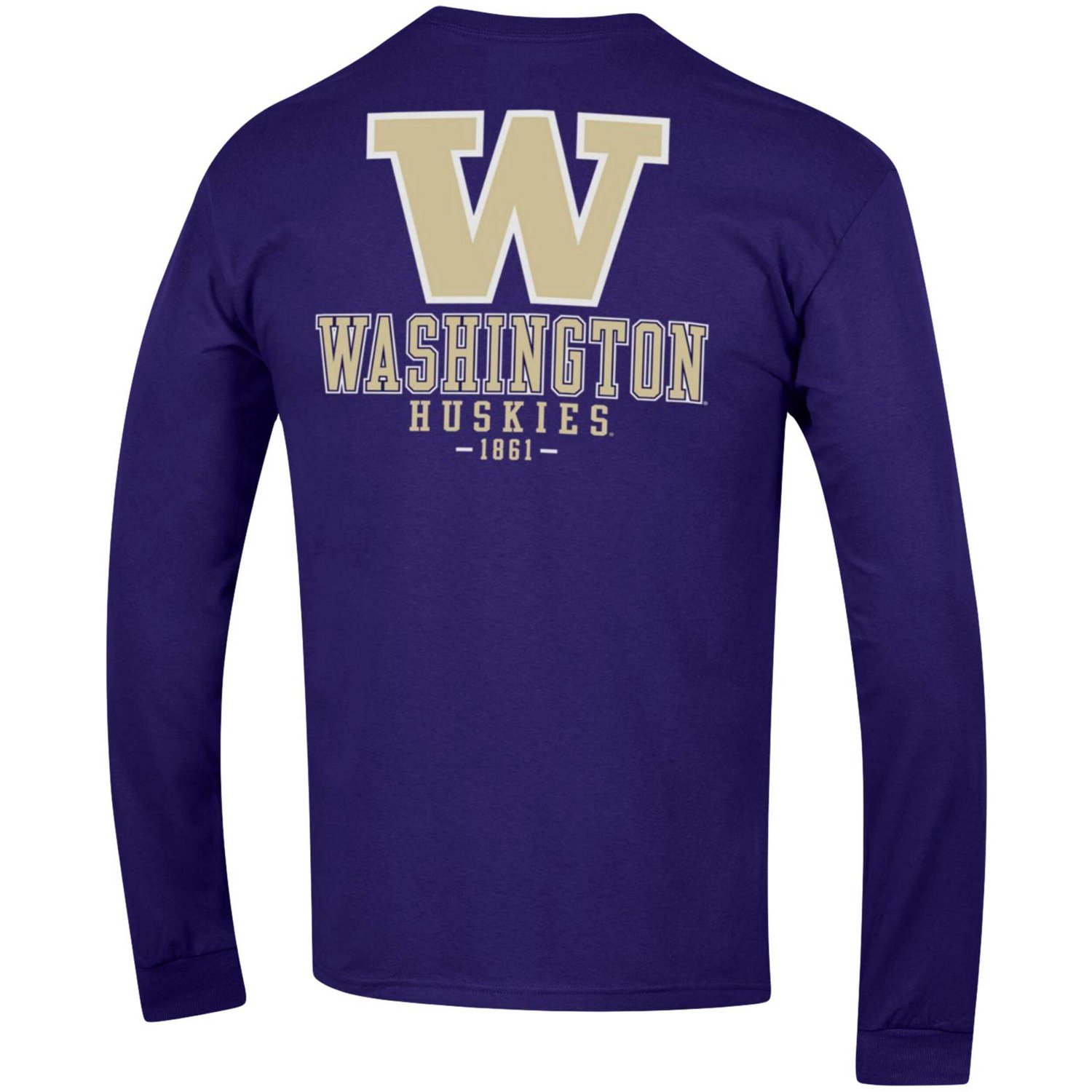 Champion Washington Huskies Team Stack Long Sleeve T-Shirt - view number 3