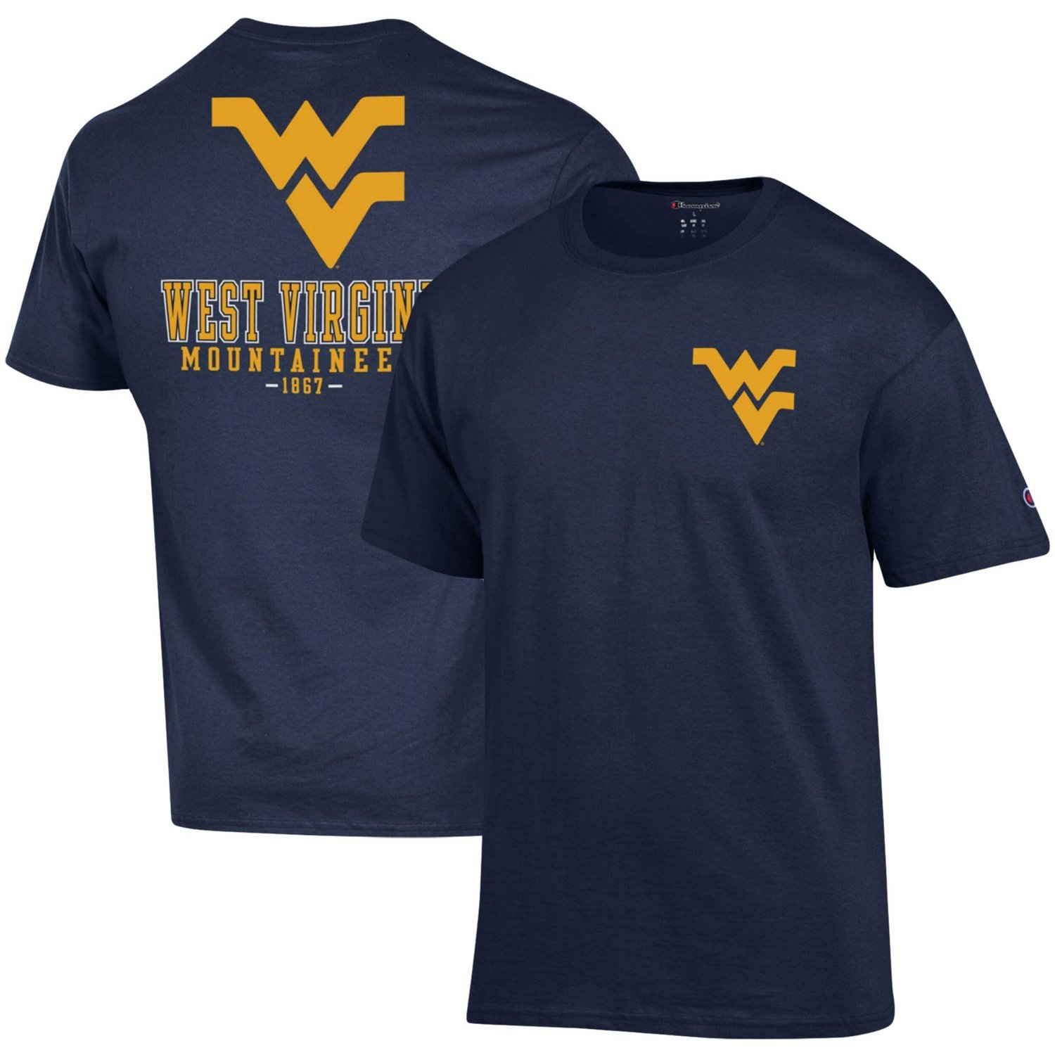 Champion West Virginia Mountaineers Stack 2-Hit T-Shirt - view number 1
