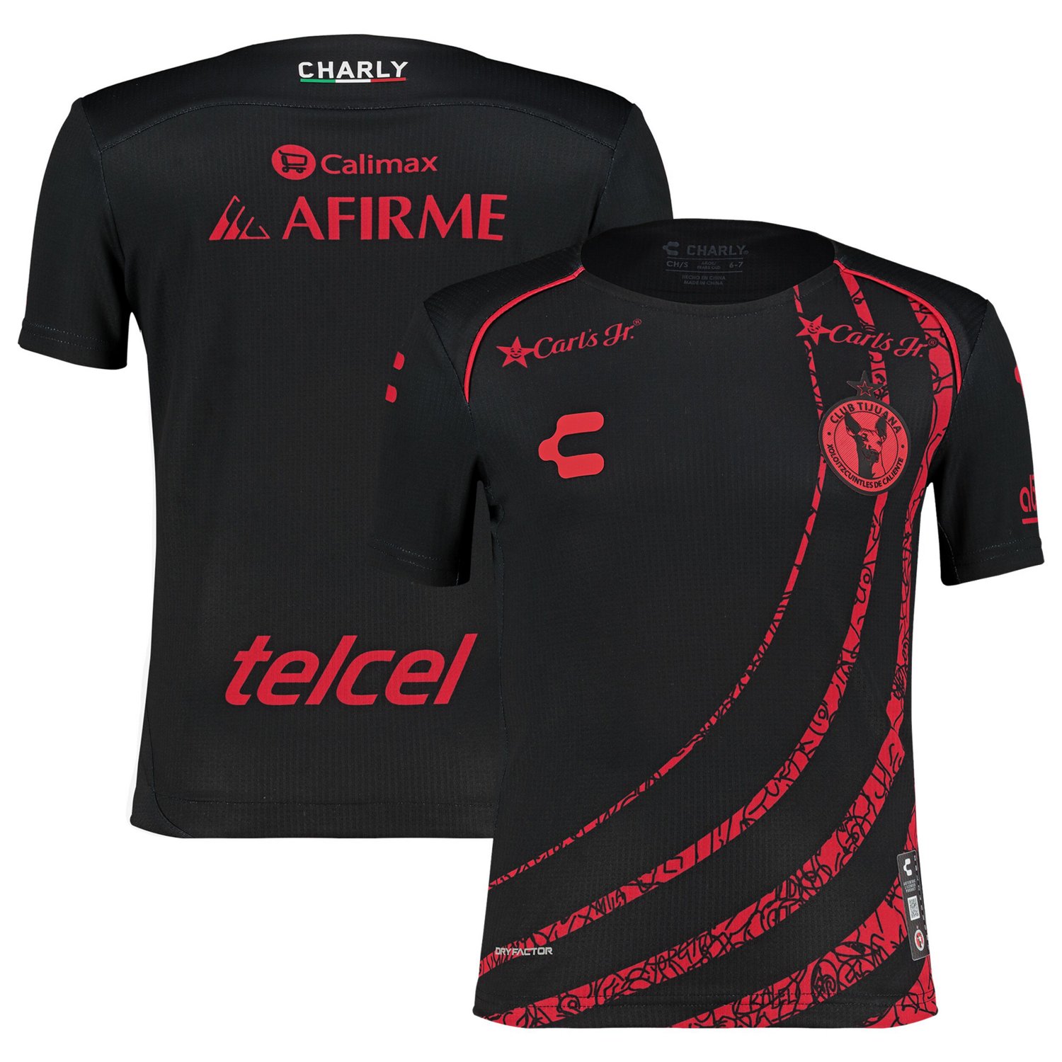 Charly Red Club Tijuana 2024 25 Home Authentic Jersey