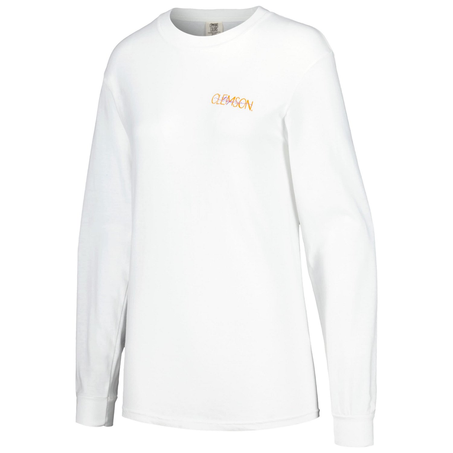 Clemson Tigers Hand-Drawn Stadium Comfort Colors Oversized Long Sleeve T-Shirt - view number 2