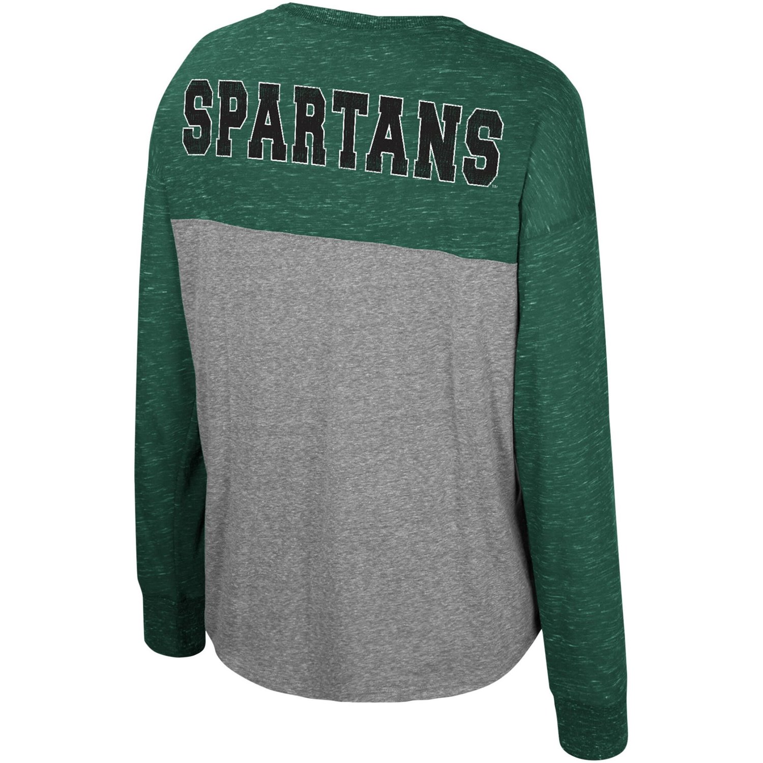 Colosseum / Michigan State Spartans Jelly of the Month Oversized Tri-Blend Long Sleeve T-Shirt - view number 3