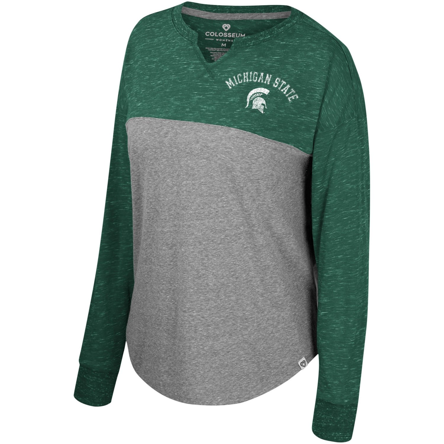 Colosseum / Michigan State Spartans Jelly of the Month Oversized Tri-Blend Long Sleeve T-Shirt - view number 2