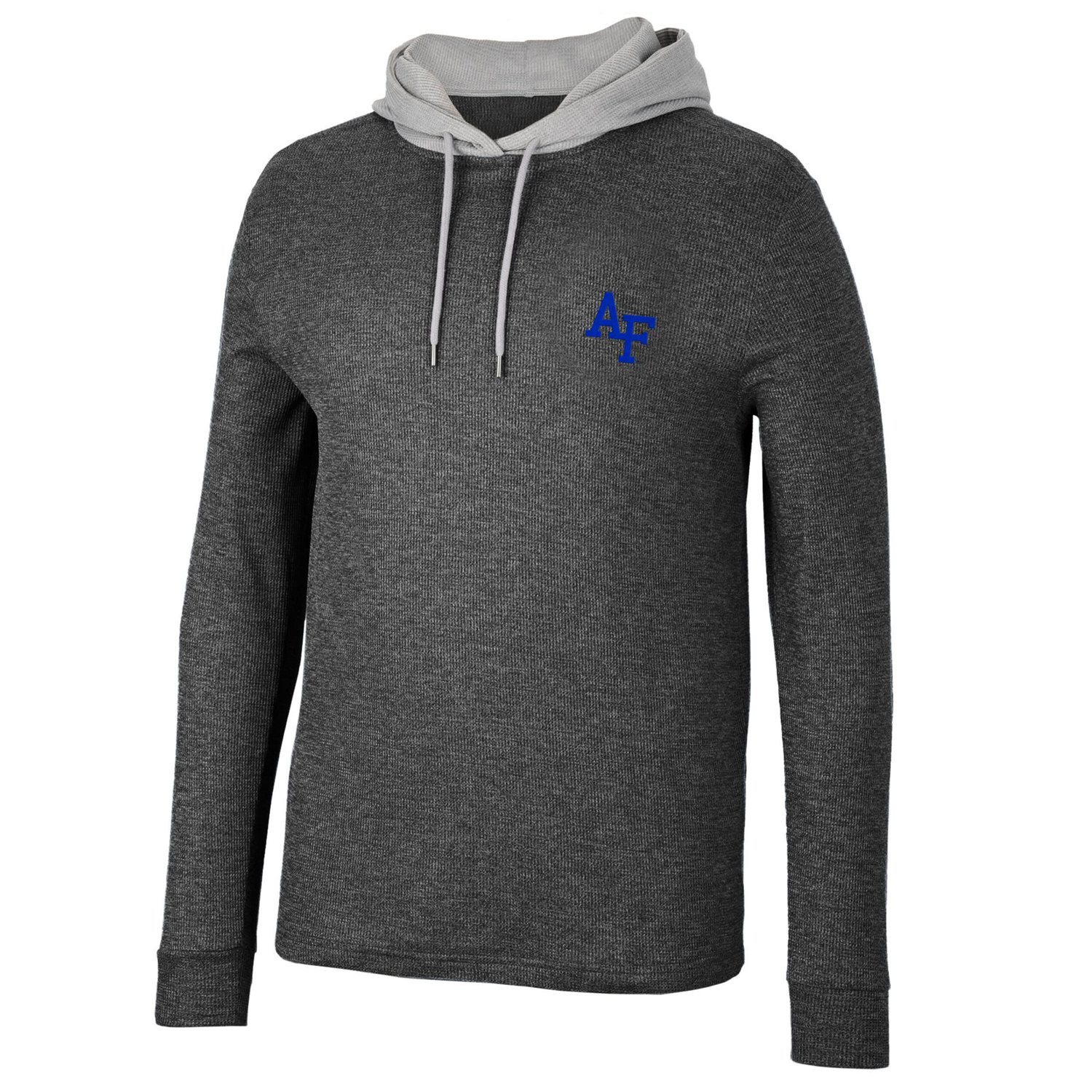 Colosseum Air Force Falcons Ballot Waffle-Knit Thermal Long Sleeve Hoodie T-Shirt - view number 2
