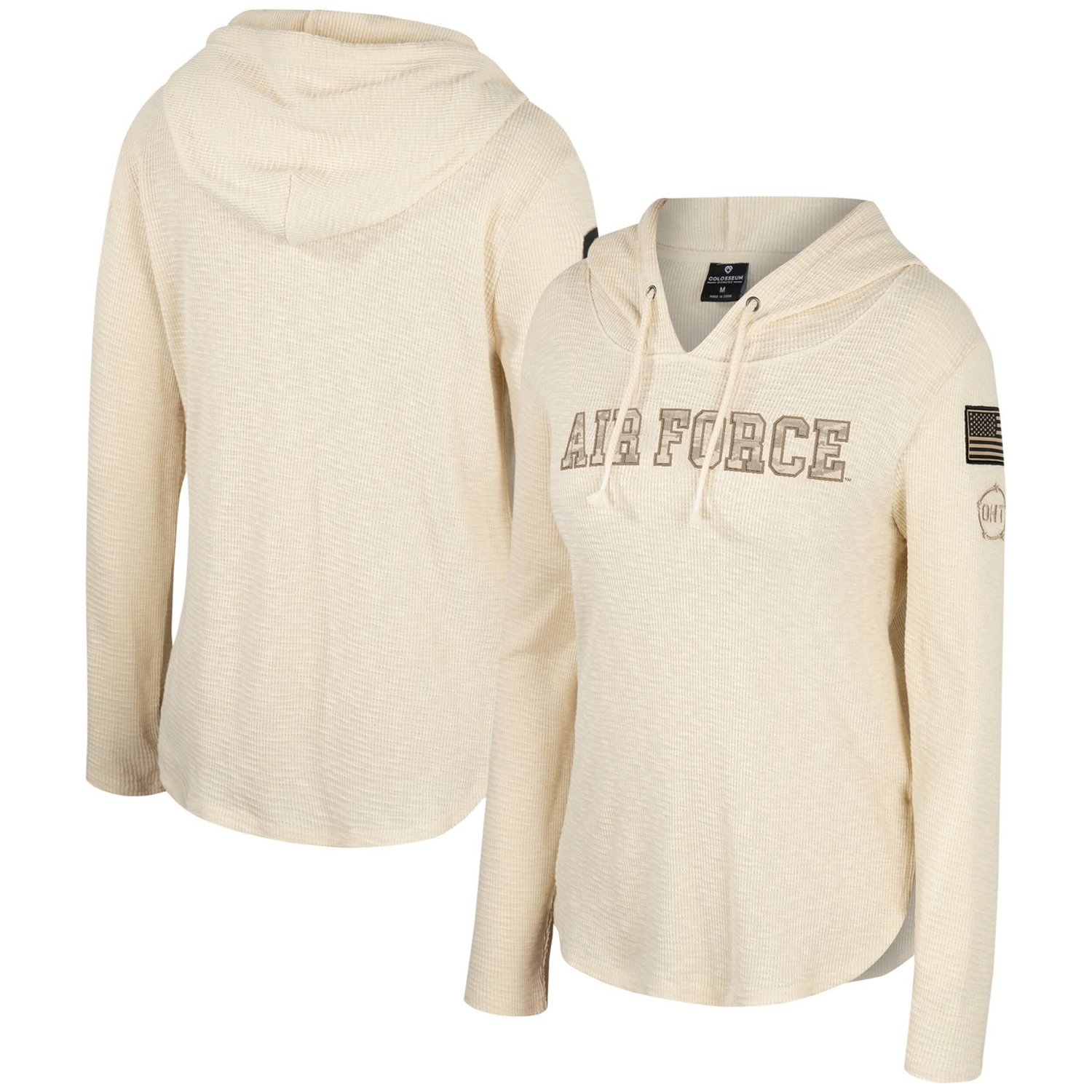 Colosseum Air Force Falcons OHT Military Appreciation Casey Raglan Long Sleeve Hoodie T-Shirt                                   