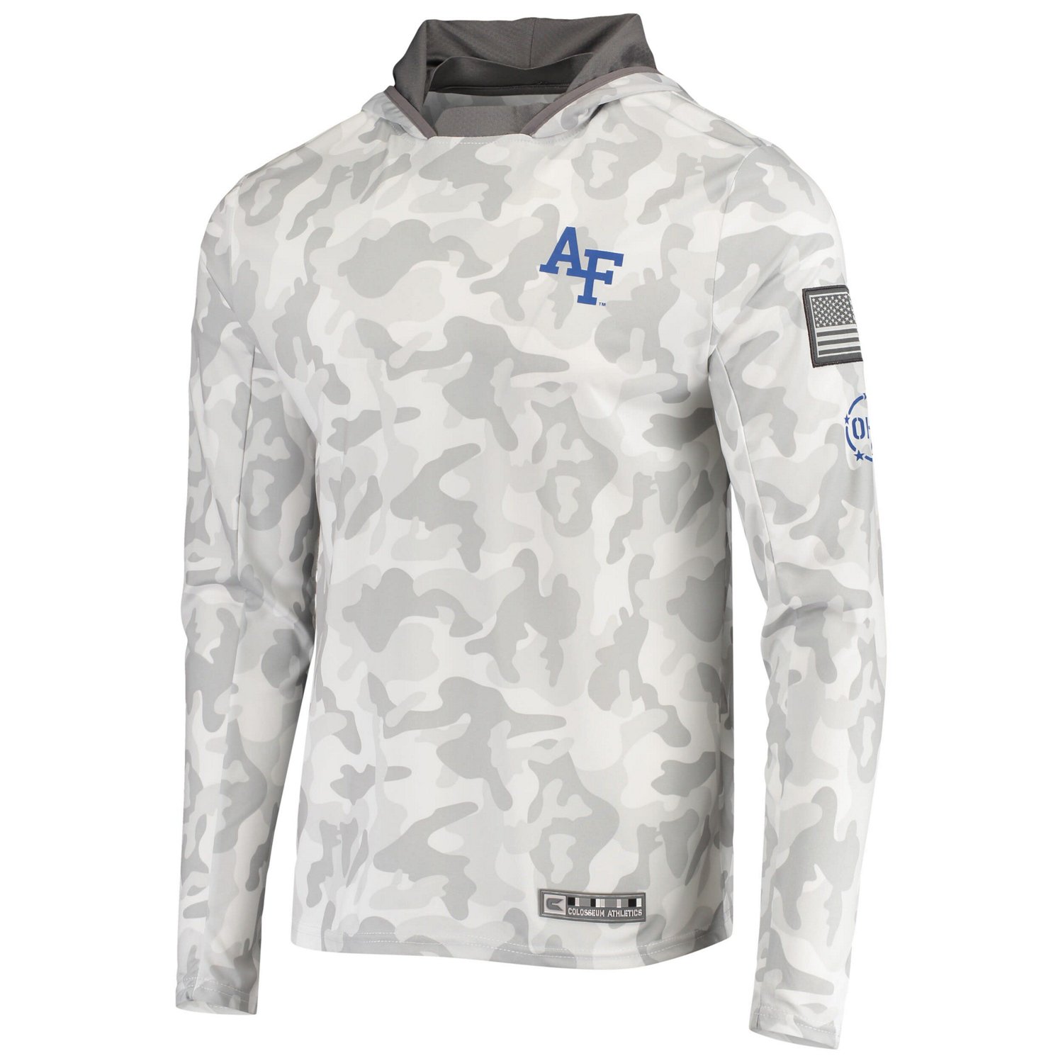 Colosseum Air Force Falcons OHT Military Appreciation Long Sleeve Hoodie Top - view number 2