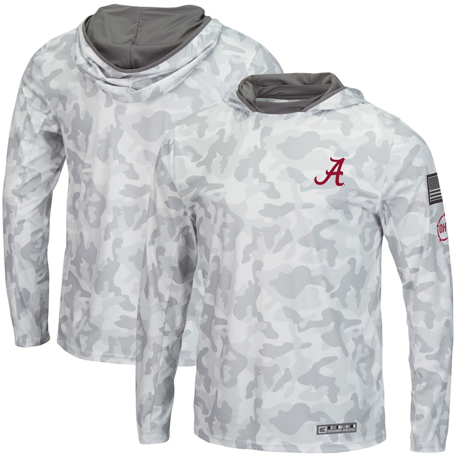 Colosseum Alabama Crimson Tide OHT Military Appreciation Long Sleeve Hoodie Top