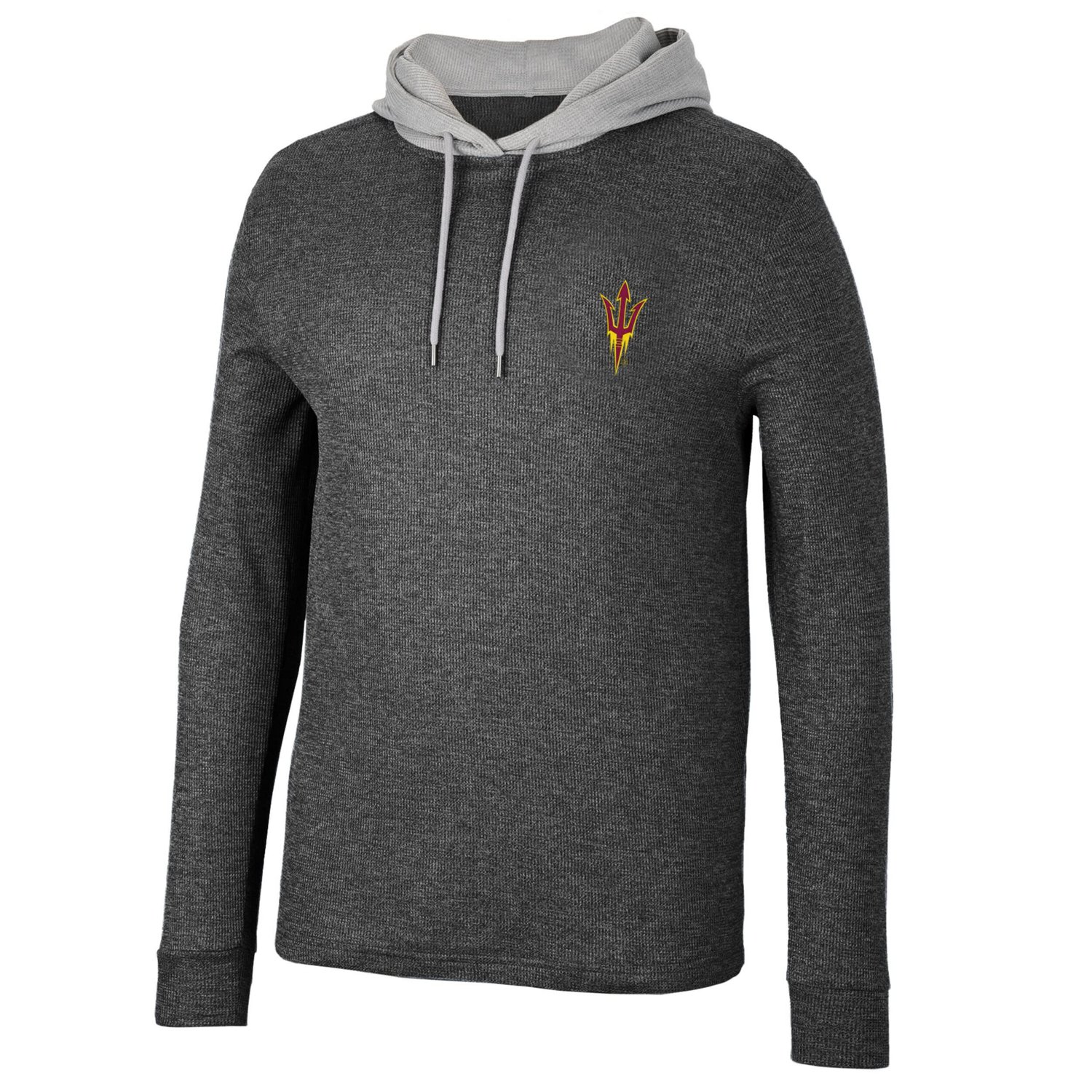 Colosseum Arizona State Sun Devils Ballot Waffle-Knit Thermal Long Sleeve Hoodie T-Shirt - view number 2