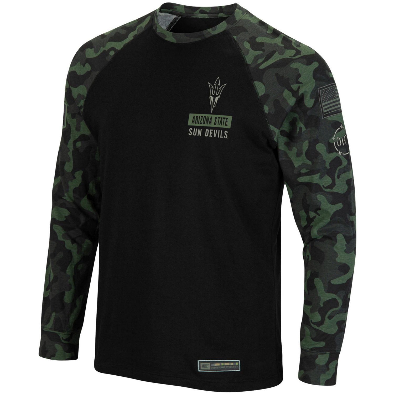 Colosseum Arizona State Sun Devils OHT Military Appreciation Camo Raglan Long Sleeve T-Shirt