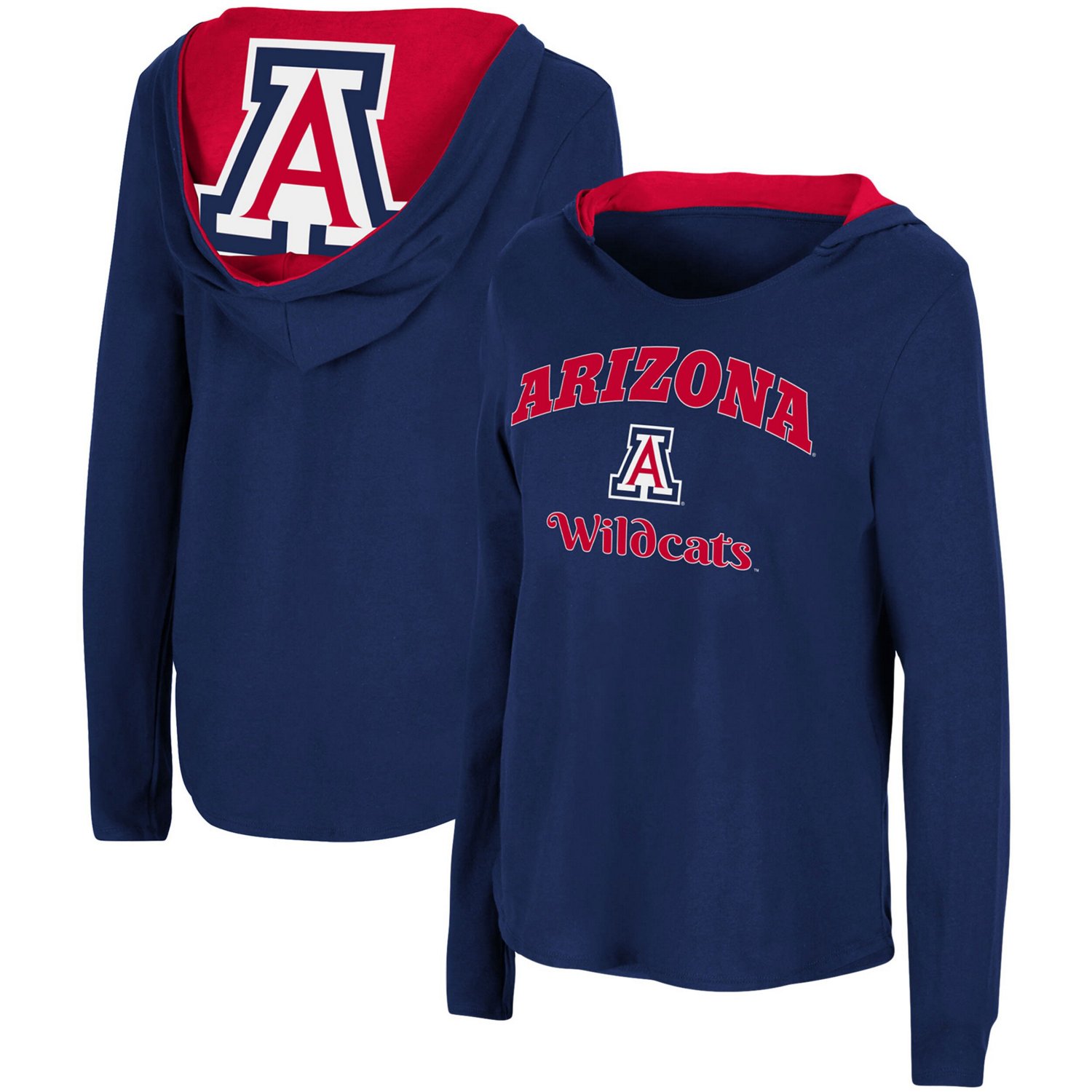 Colosseum Arizona Wildcats Catalina Hoodie Long Sleeve T-Shirt - view number 1