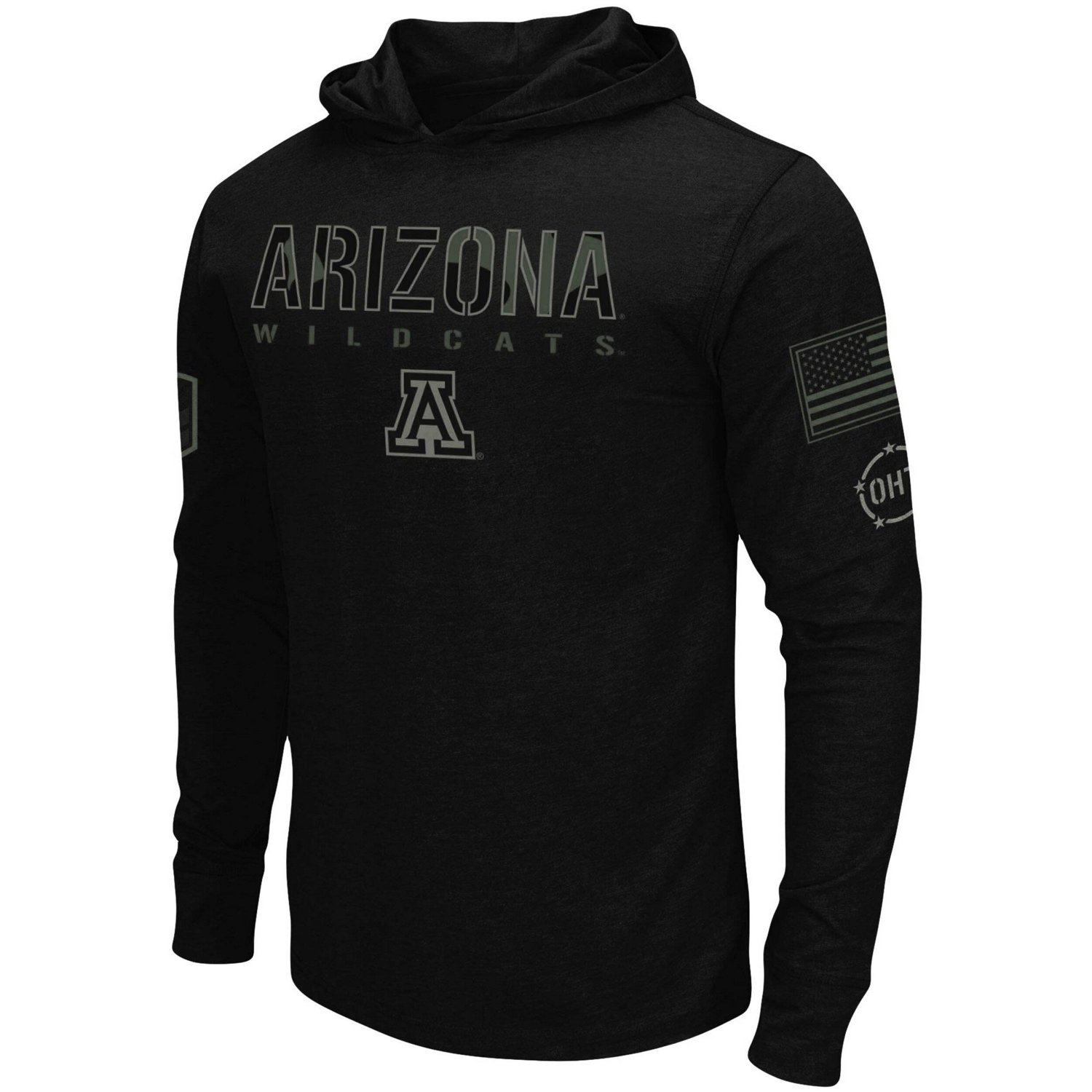 Colosseum Arizona Wildcats OHT Military Appreciation Hoodie Long Sleeve T-Shirt