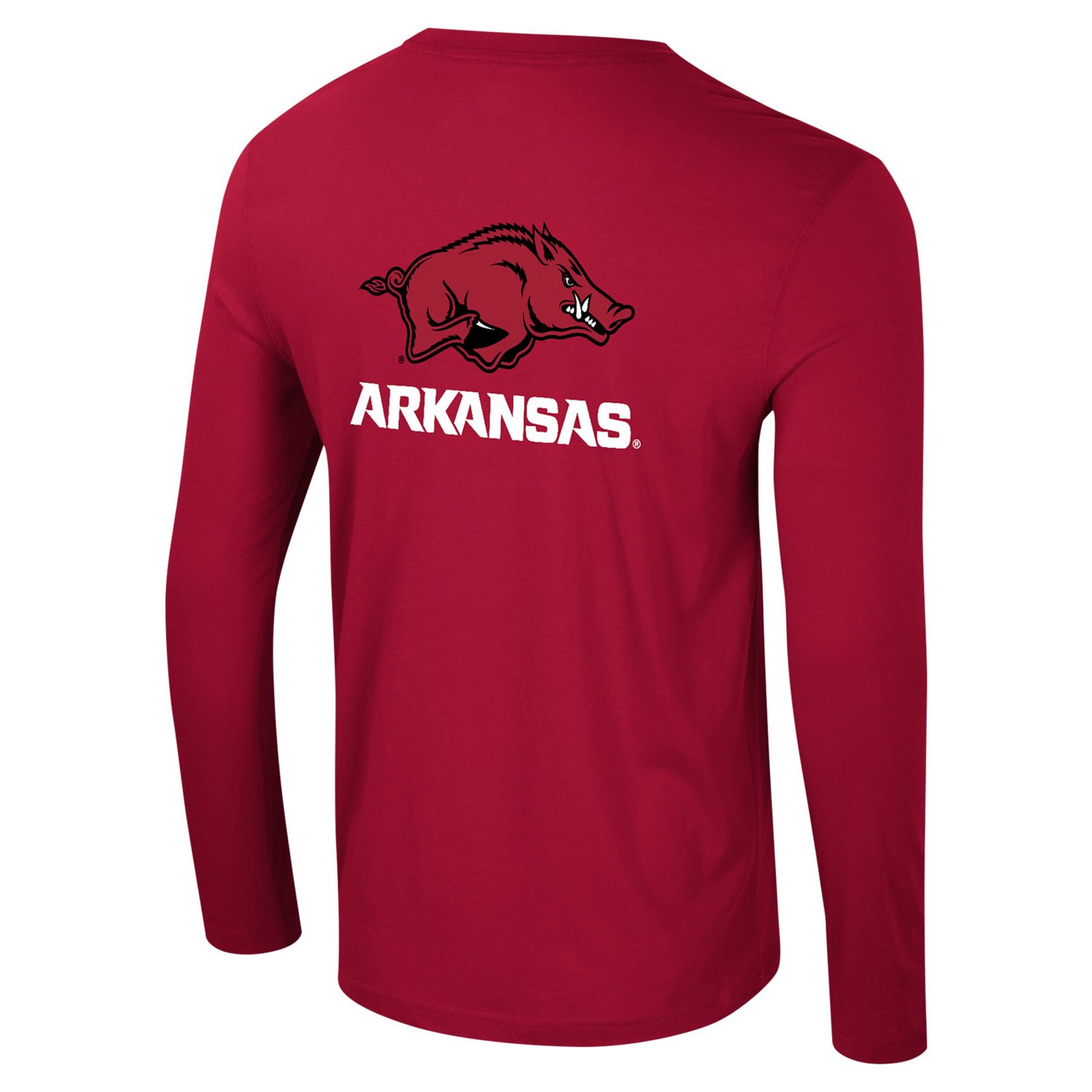 Colosseum Arkansas Razorbacks Logo Lockup 3-Hit Active Blend Long Sleeve T-Shirt - view number 3