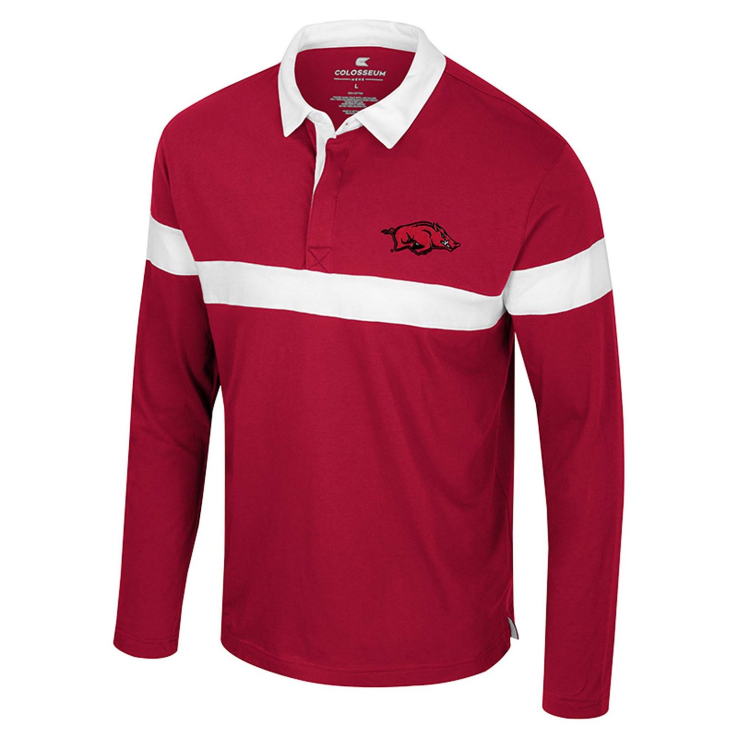 Colosseum Arkansas Razorbacks Too Cool For School Long Sleeve Polo - view number 2