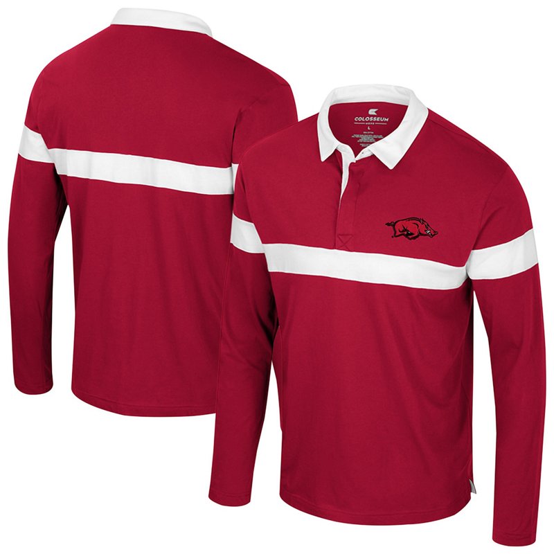 Colosseum Arkansas Razorbacks Too Cool For School Long Sleeve Polo-image