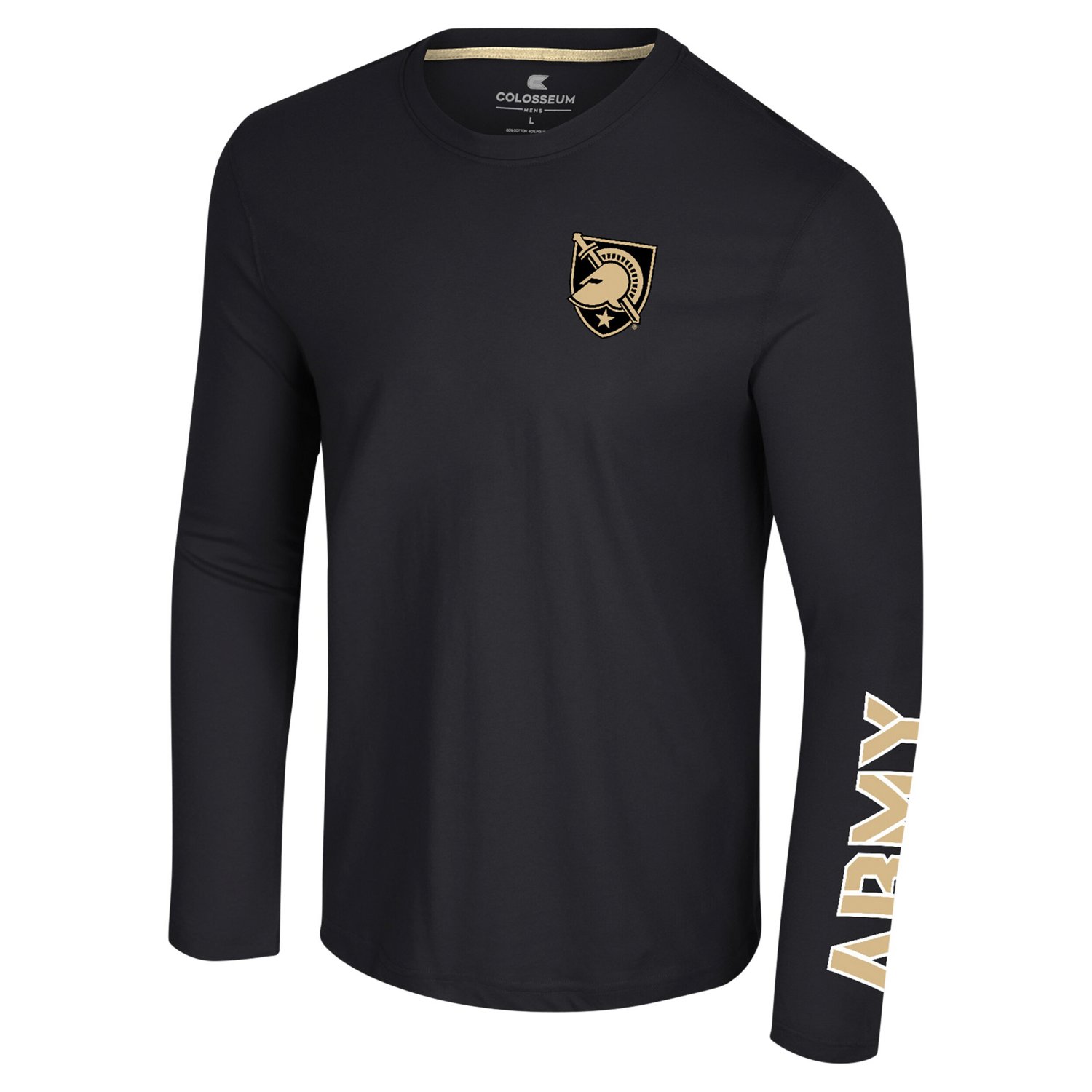 Colosseum Army Knights Logo Lockup 3-Hit Active Blend Long Sleeve T-Shirt                                                        - view number 2