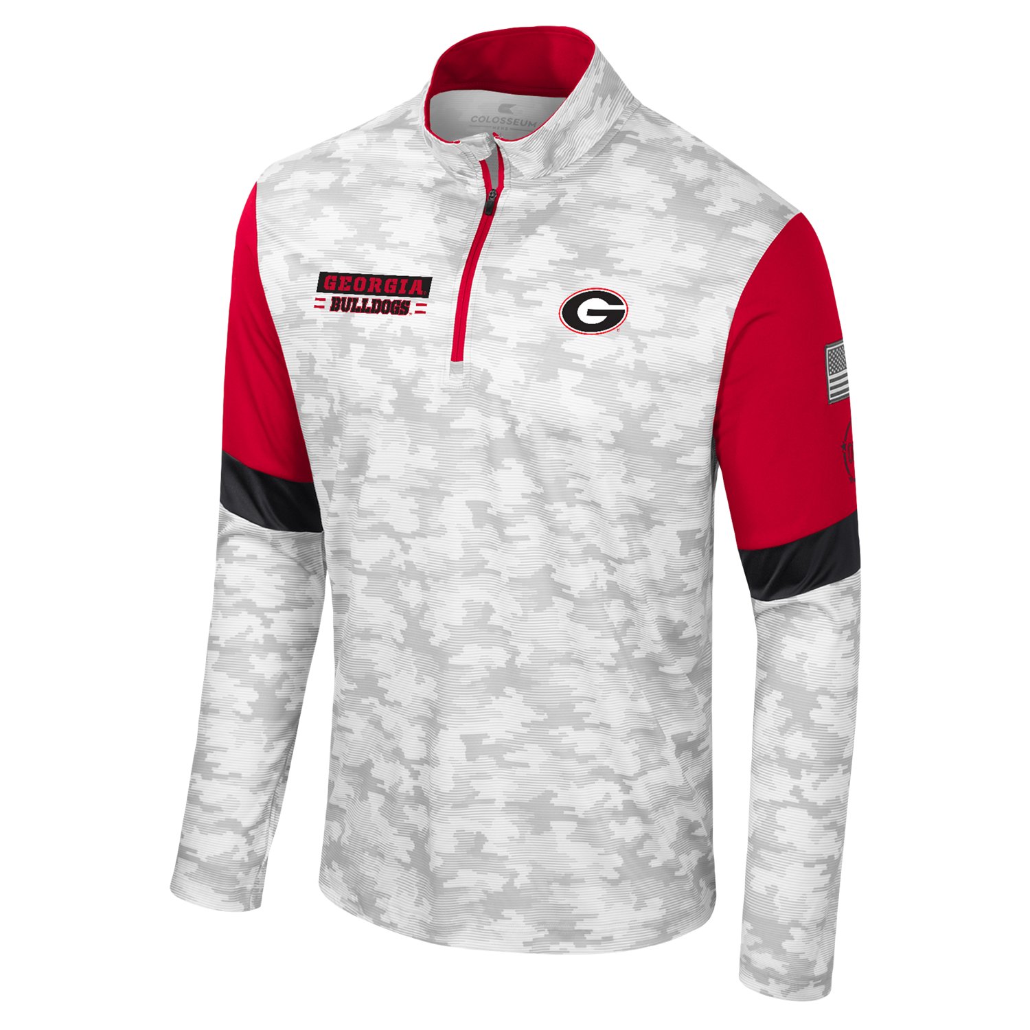 Colosseum Athletics Men's University of Georgia Tomahawk 1/4 Zip Windshirt