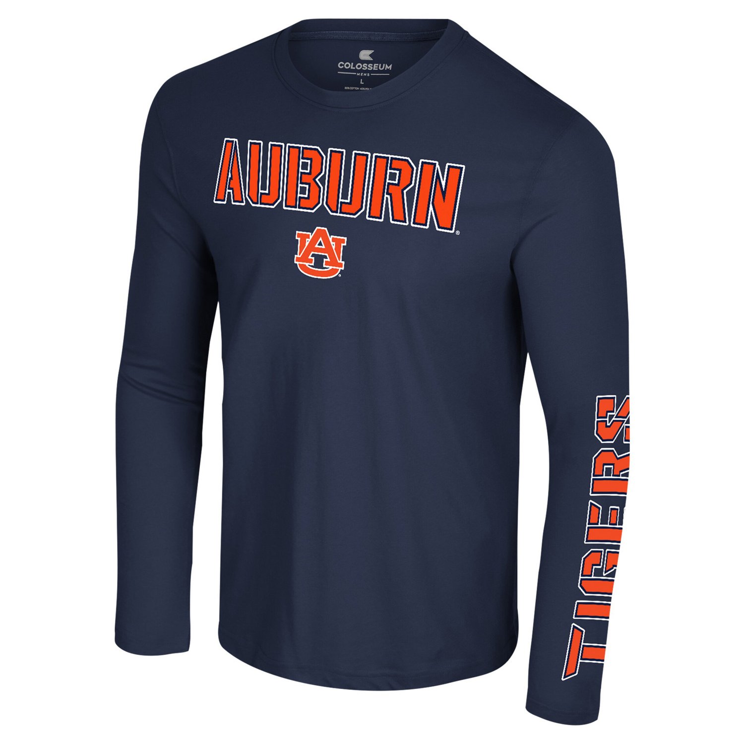 Colosseum Auburn Tigers Color Pop Active Blend 2-Hit Long Sleeve T-Shirt - view number 2