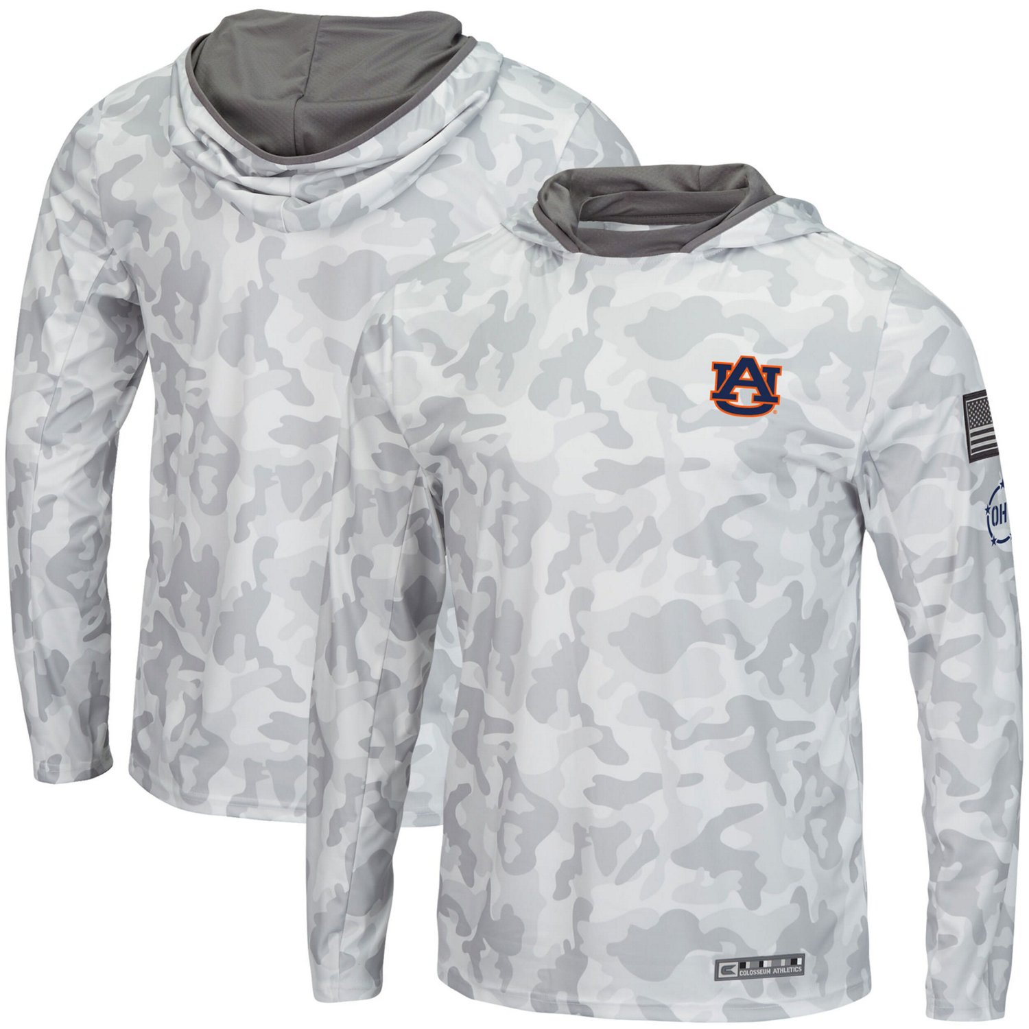 Colosseum Auburn Tigers OHT Military Appreciation Long Sleeve Hoodie Top