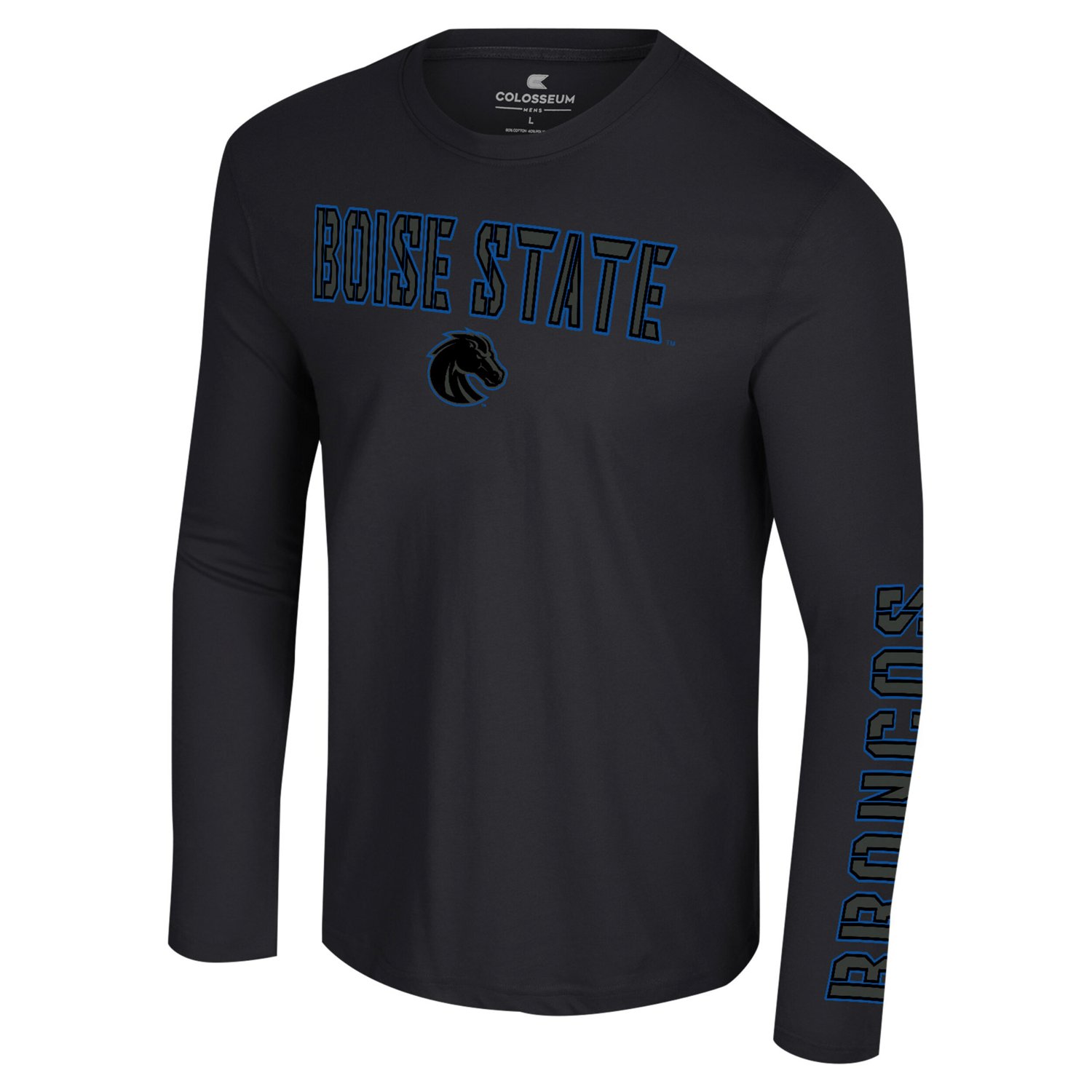 Colosseum Boise State Broncos Color Pop Active Blend 2-Hit Long Sleeve T-Shirt - view number 2